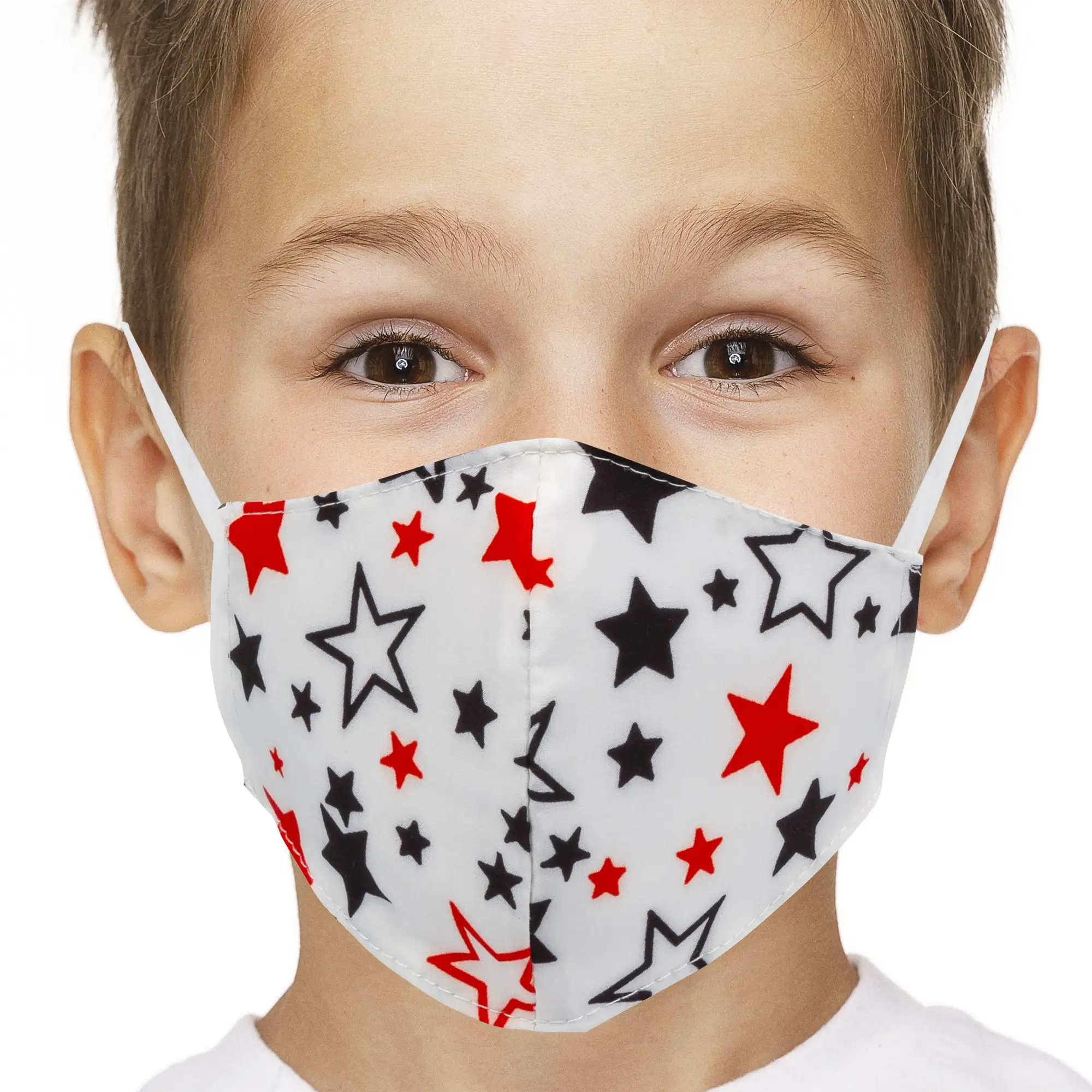 Mascarilla moda niño algodón estampado STELLA. Filtro no incluido.