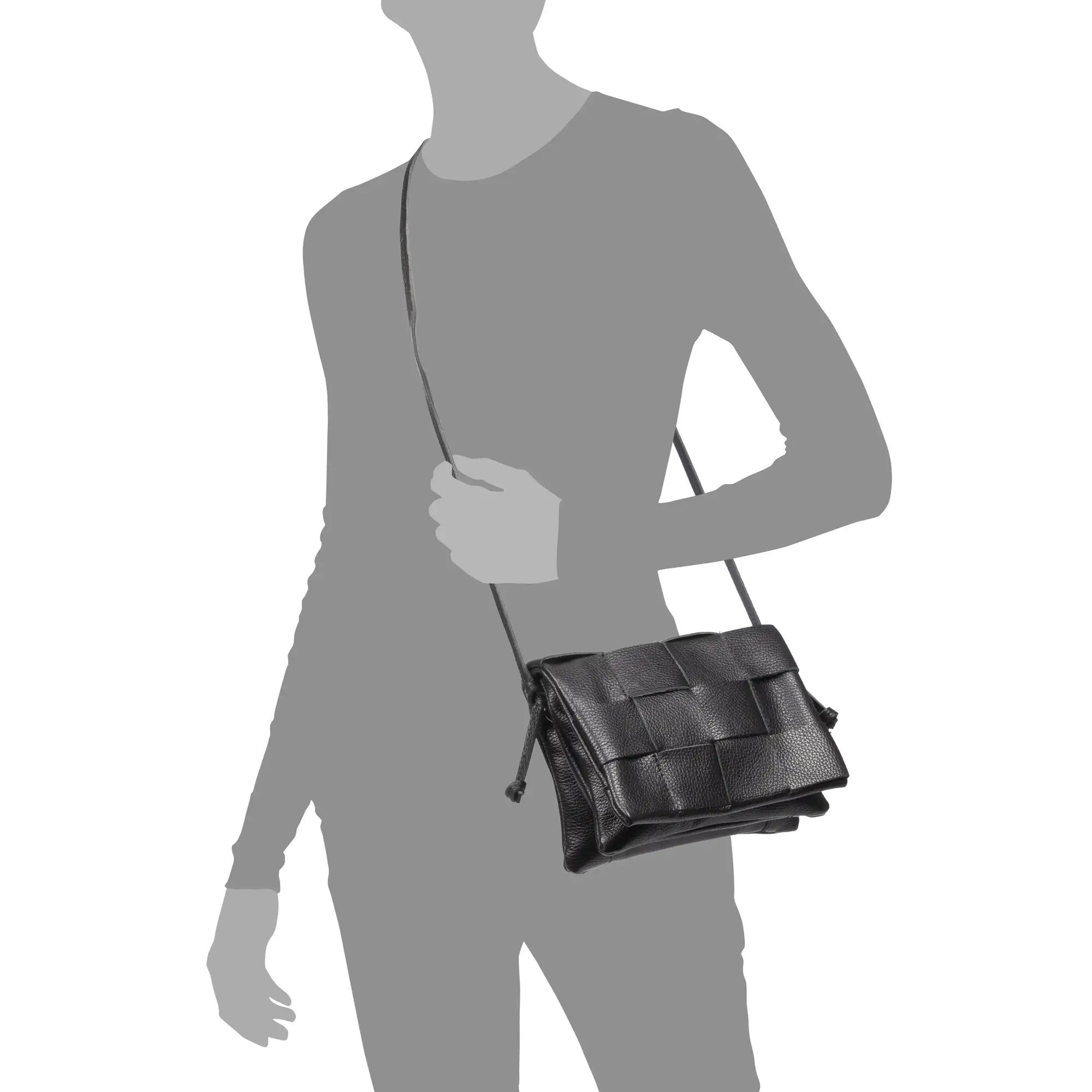 Agordo bolso bandolera mujer. Piel auténtica Dollaro.