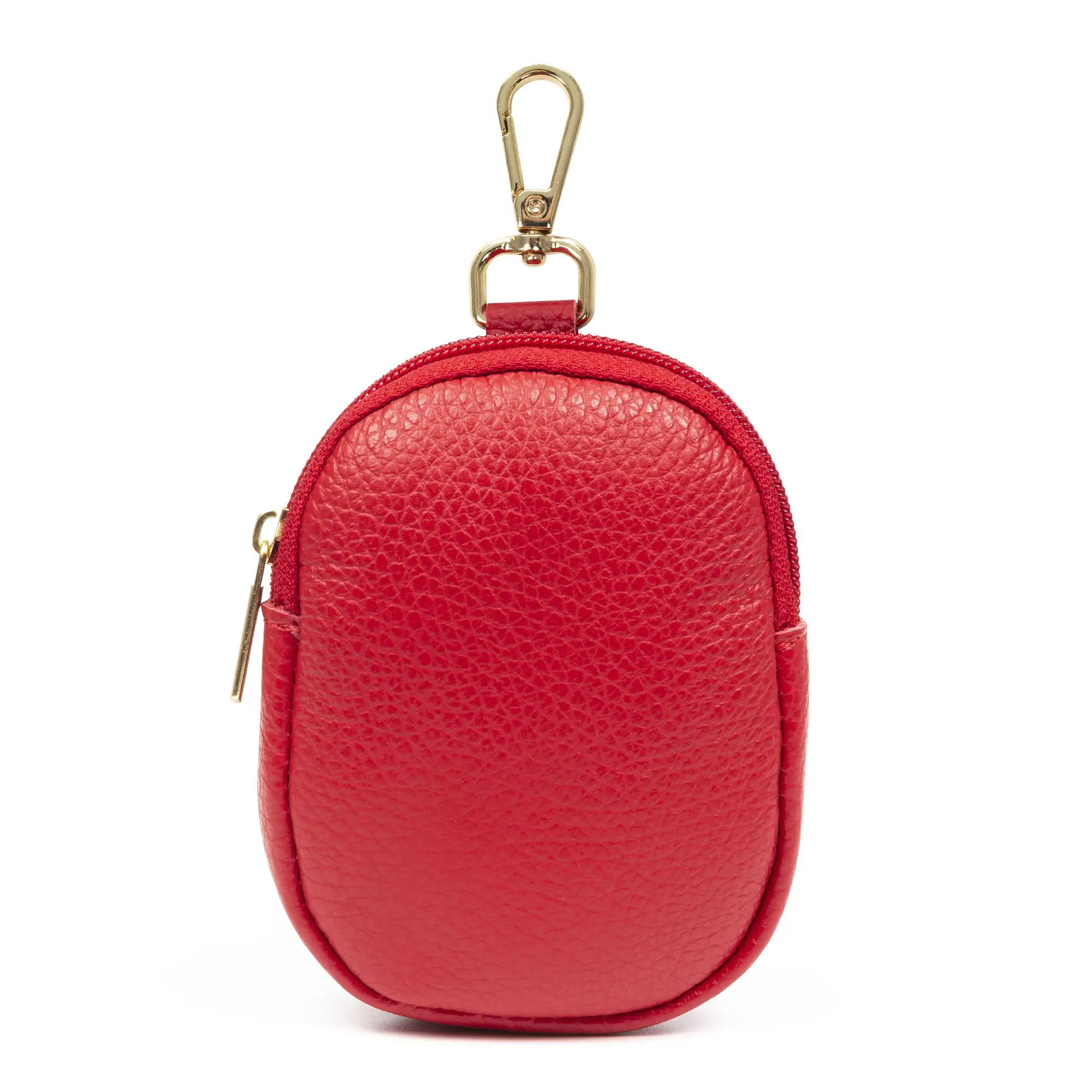 Agugliaro carterita monedero colgante para bolsos. Piel auténtica Dollaro.