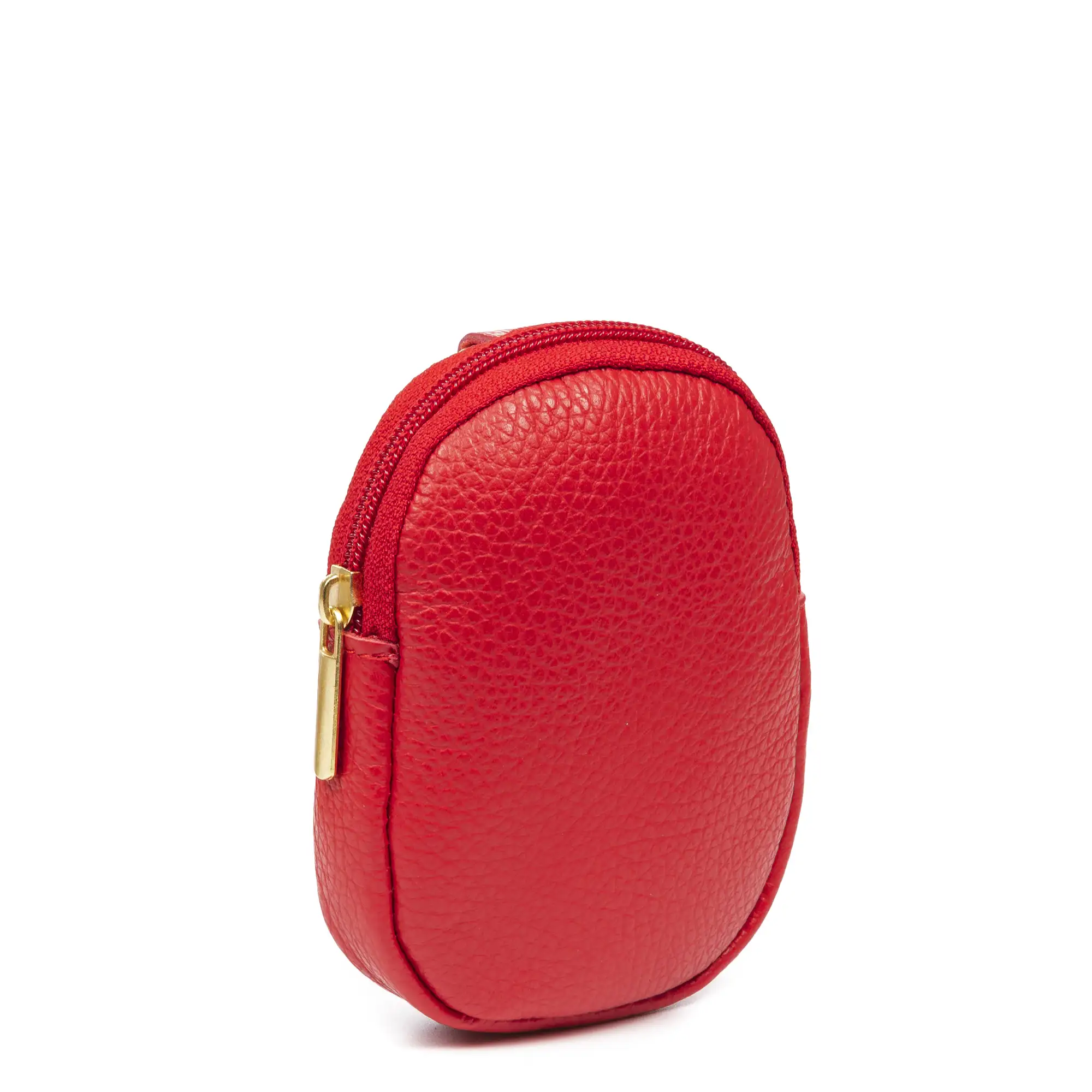 Agugliaro carterita monedero colgante para bolsos. Piel auténtica Dollaro.