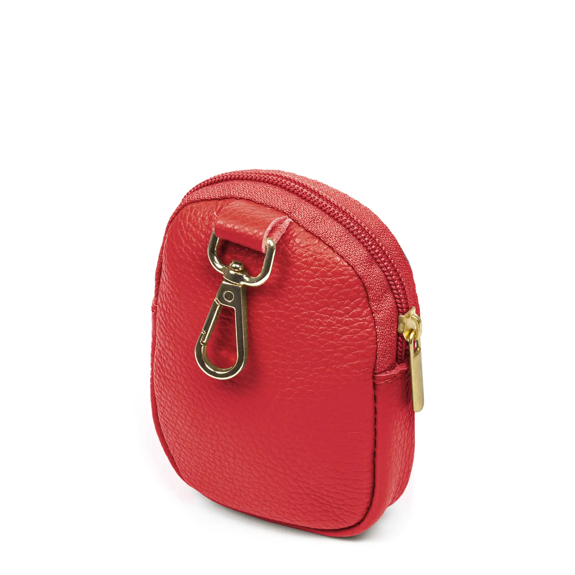 Agugliaro carterita monedero colgante para bolsos. Piel auténtica Dollaro.