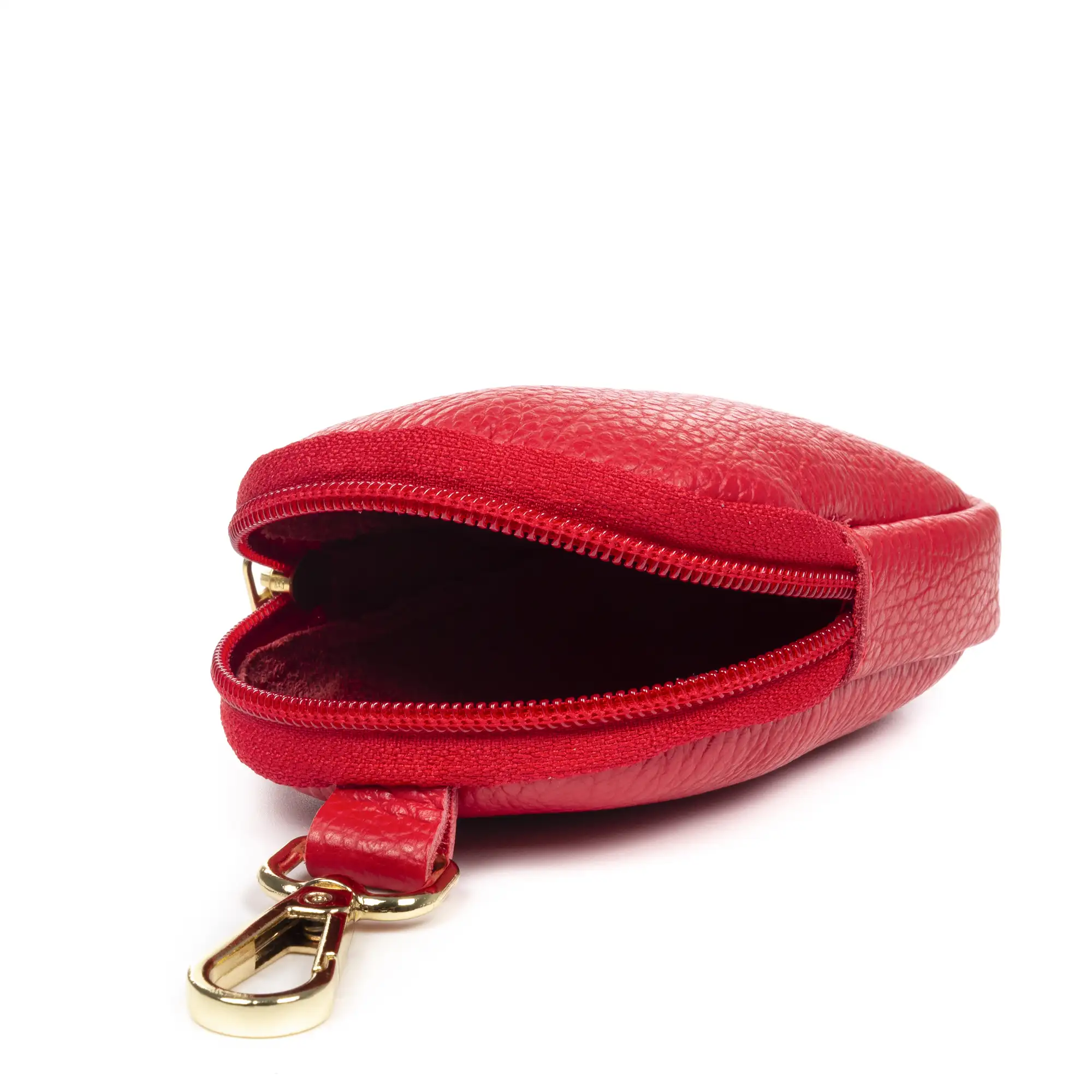 Agugliaro carterita monedero colgante para bolsos. Piel auténtica Dollaro.