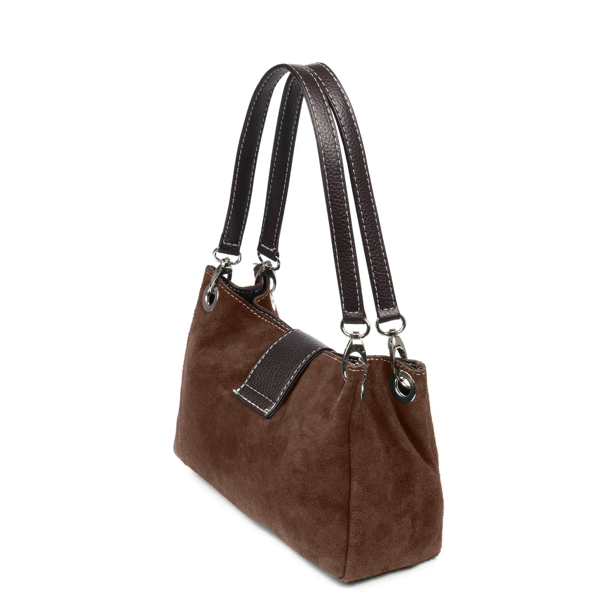 Aicurzio Bolso de hombro Mujer. Piel auténtica Gamuza Dollaro