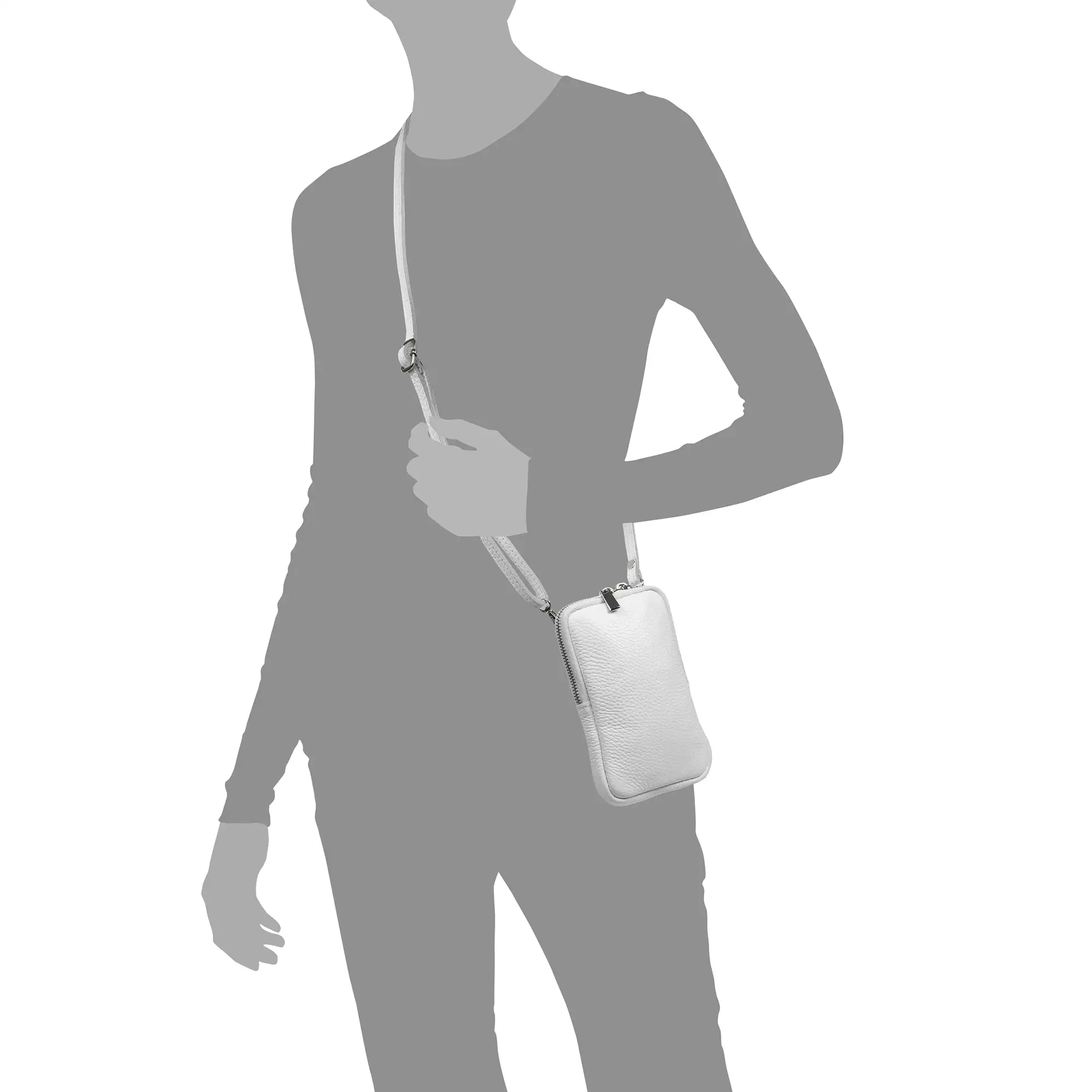 Albaredo bolso bandolera de mujer, de piel auténtica acabado Dollaro.