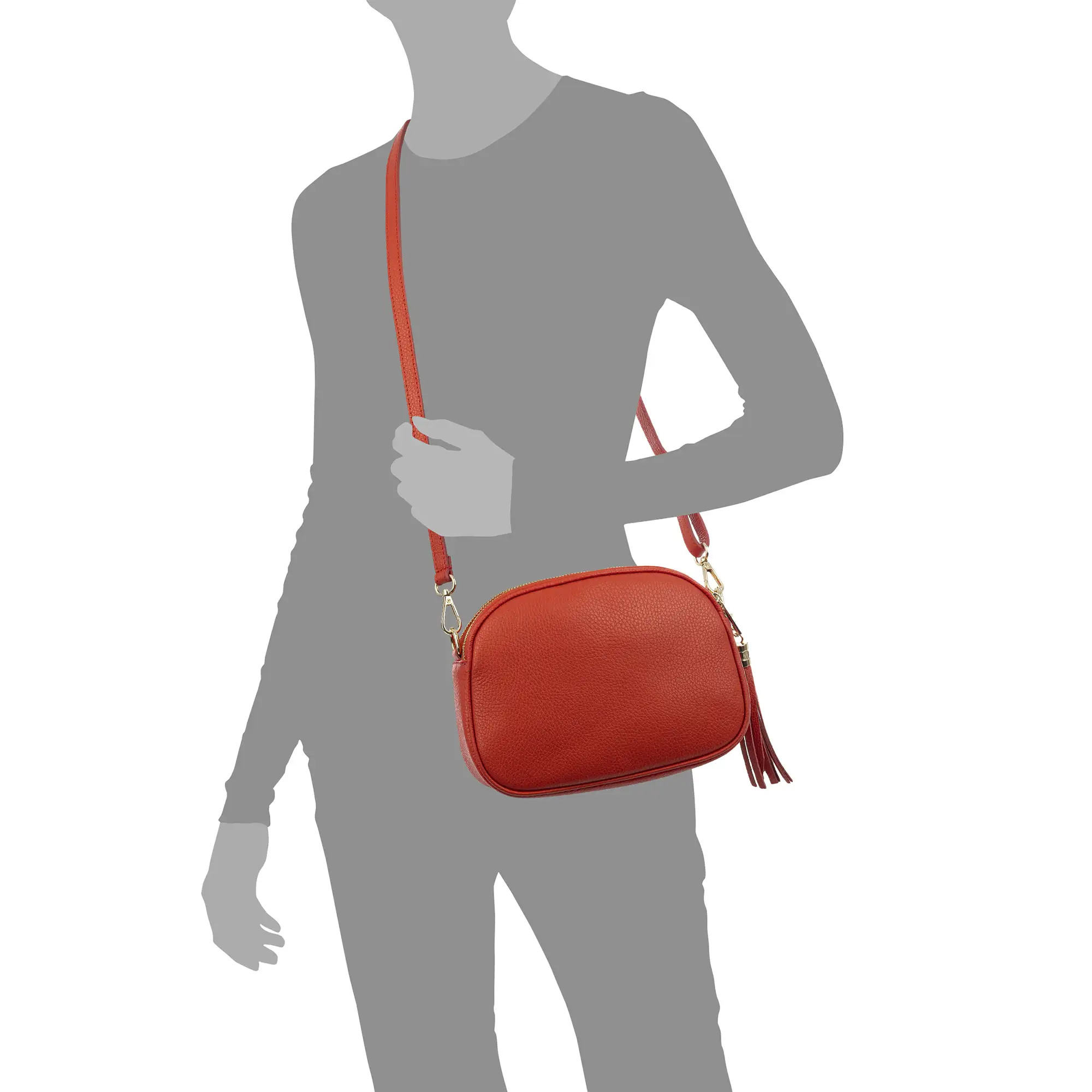 Aliminusa bolso bandolera Mujer. Piel auténtica Dollaro.