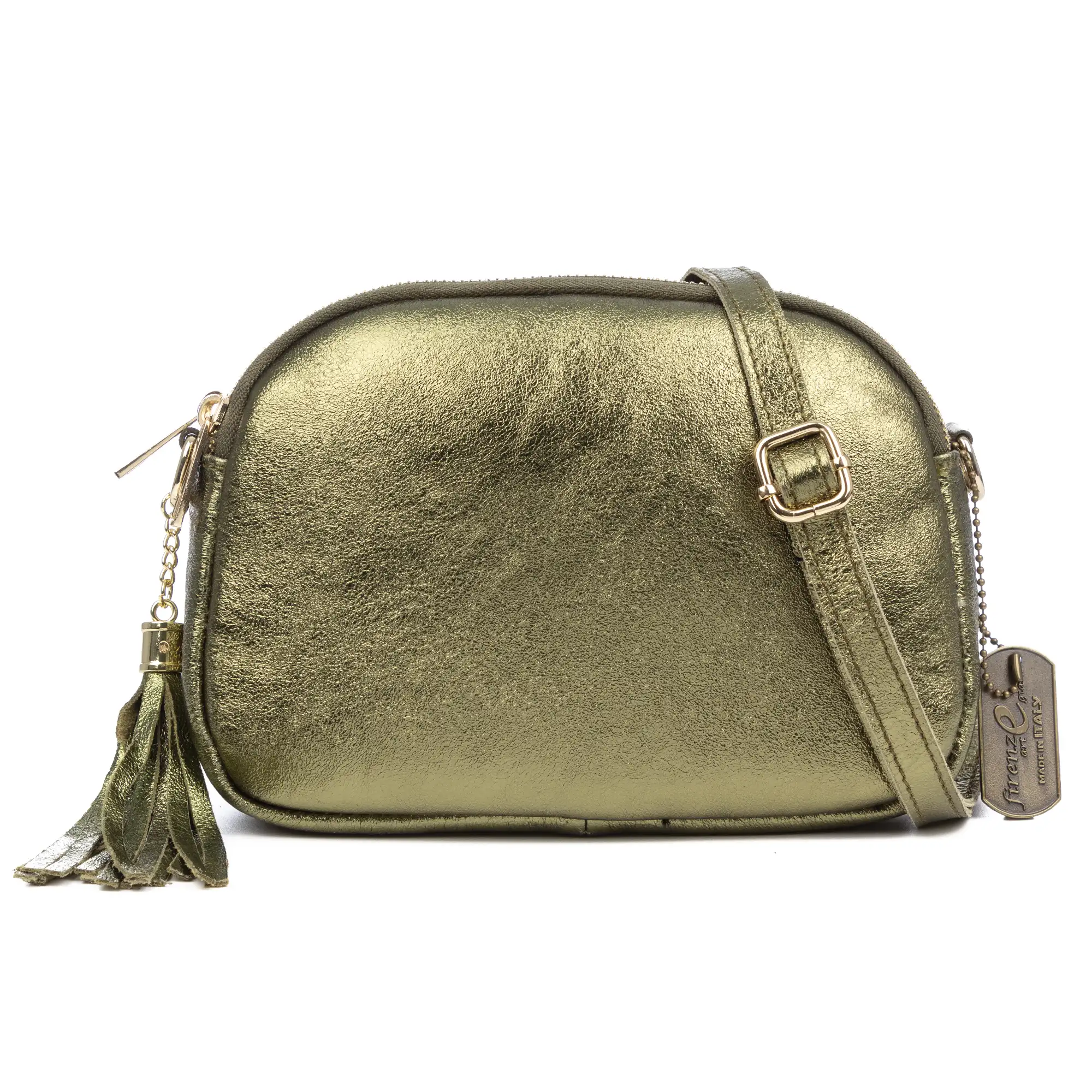 Aliminusa bolso bandolera Mujer. Piel auténtica Gamuza Lacada.