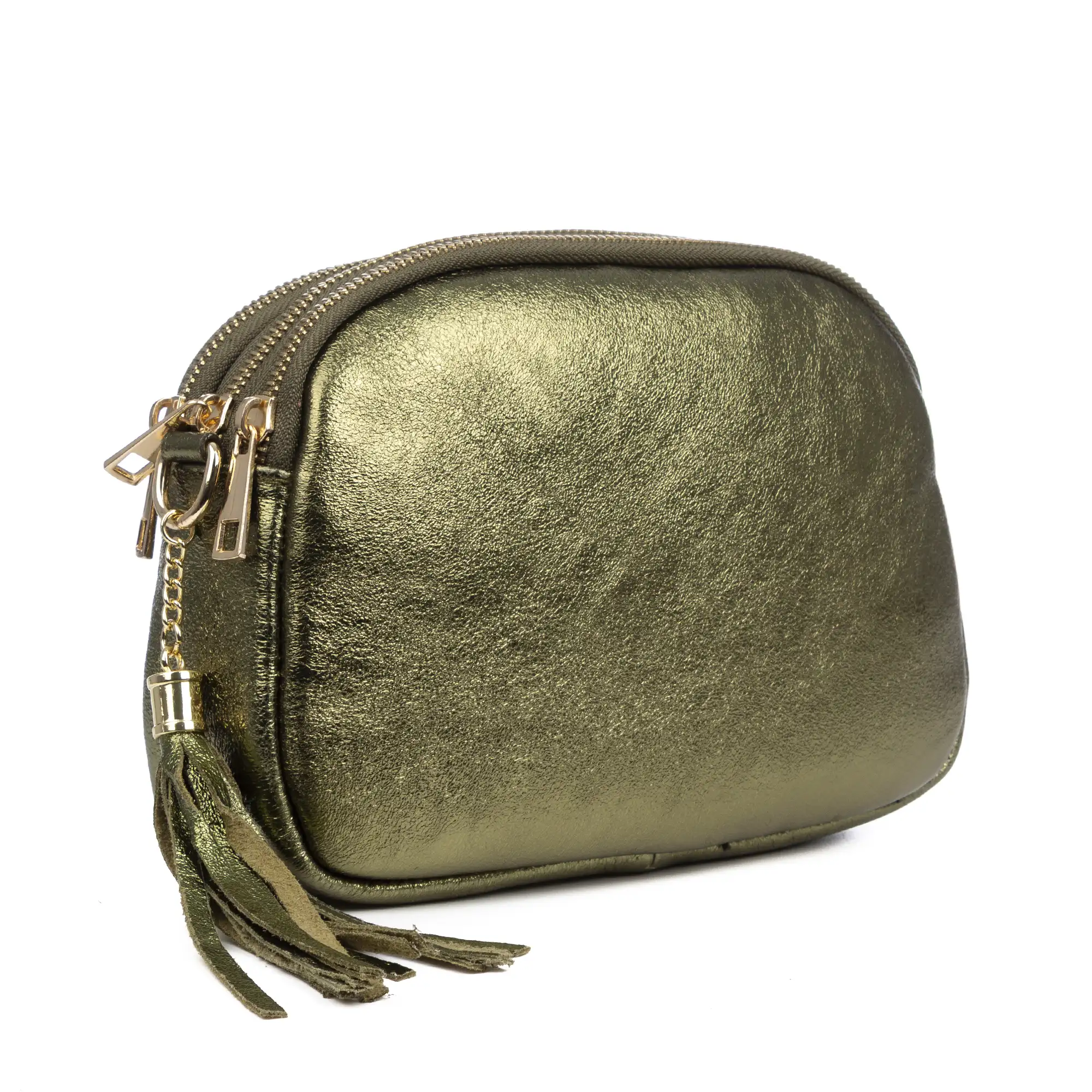 Aliminusa bolso bandolera Mujer. Piel auténtica Gamuza Lacada.