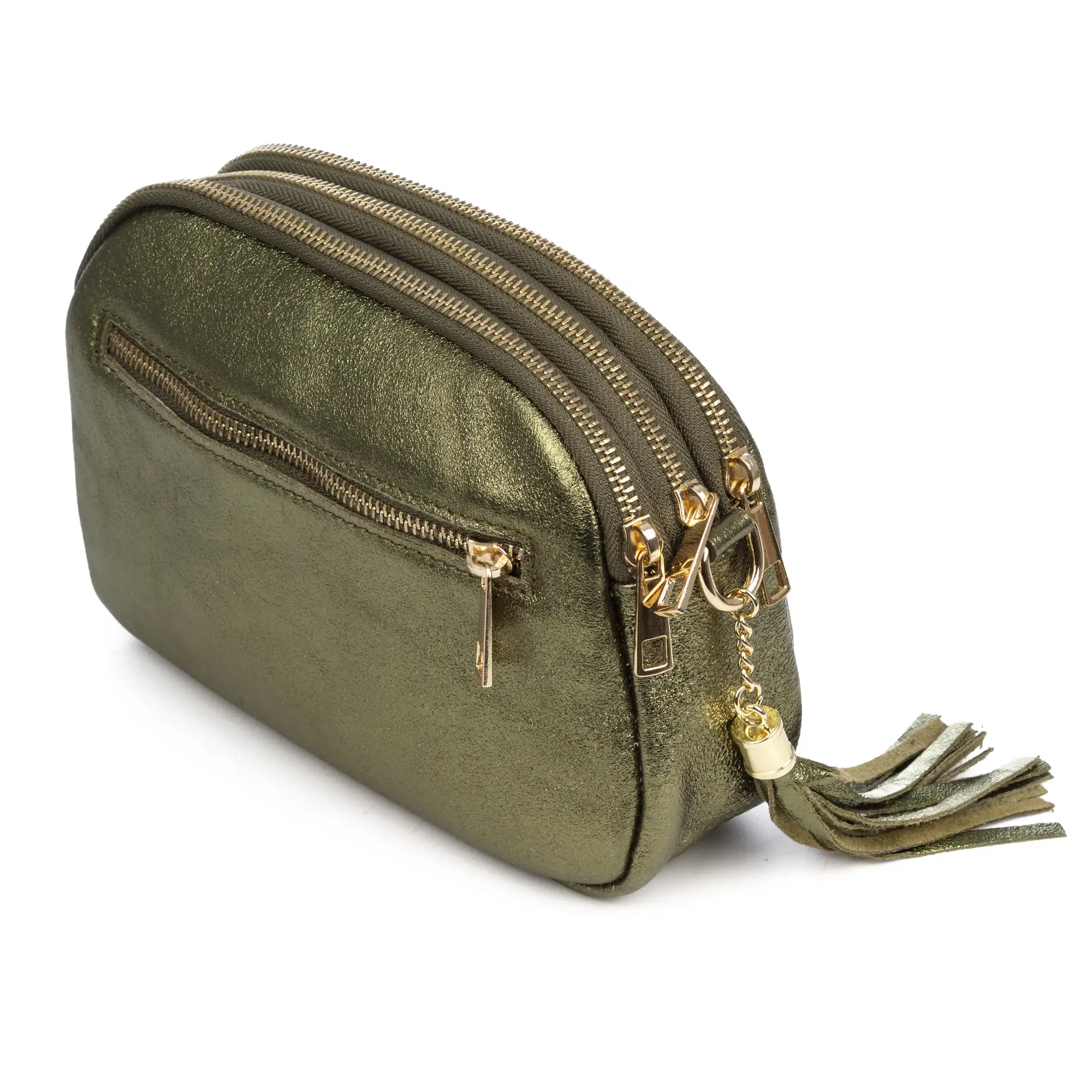 Aliminusa bolso bandolera Mujer. Piel auténtica Gamuza Lacada.