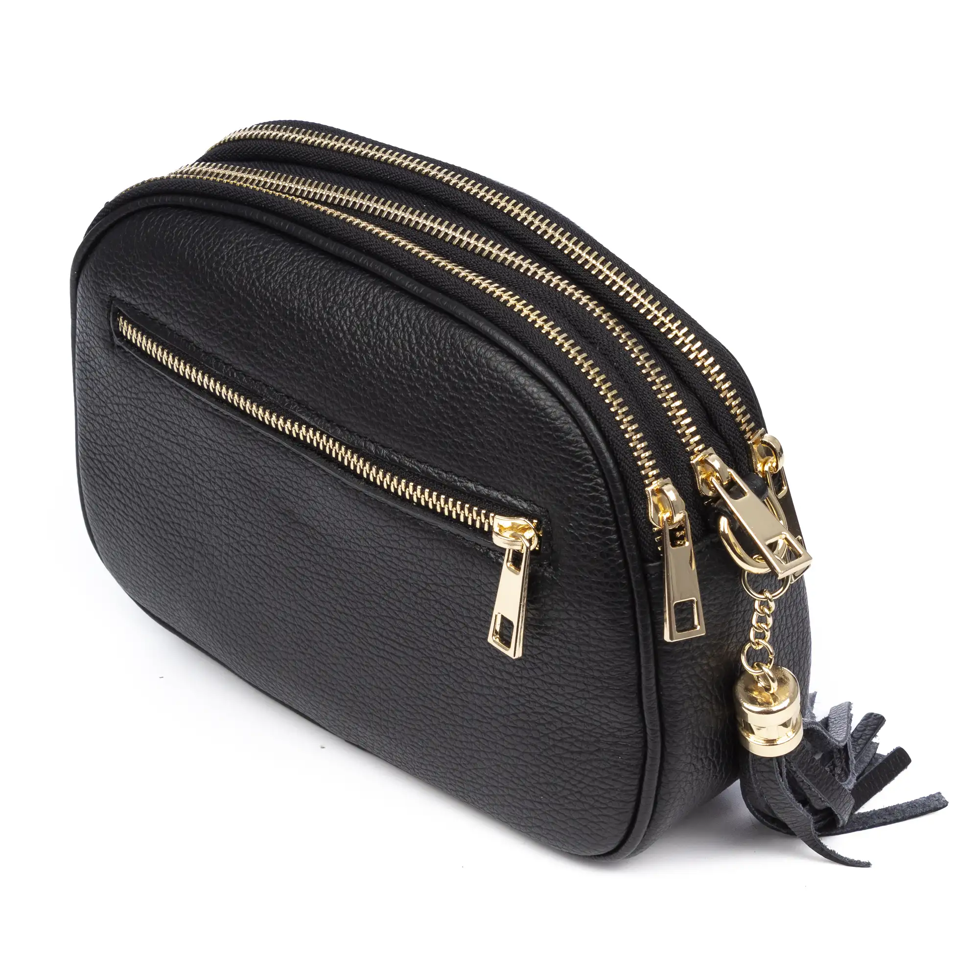 Aliminusa bolso bandolera mujer. Piel auténtica Dollaro, frontal sintético con diseño floral.