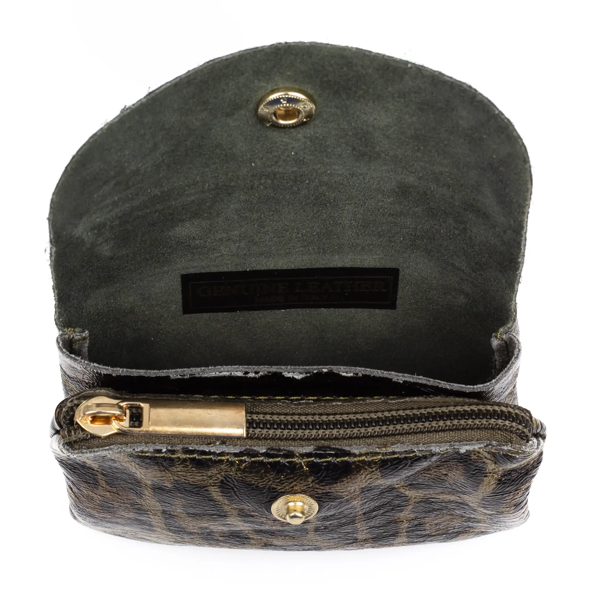 Alpignano monedero mujer. Piel auténtica Gamuza lacada brillante.