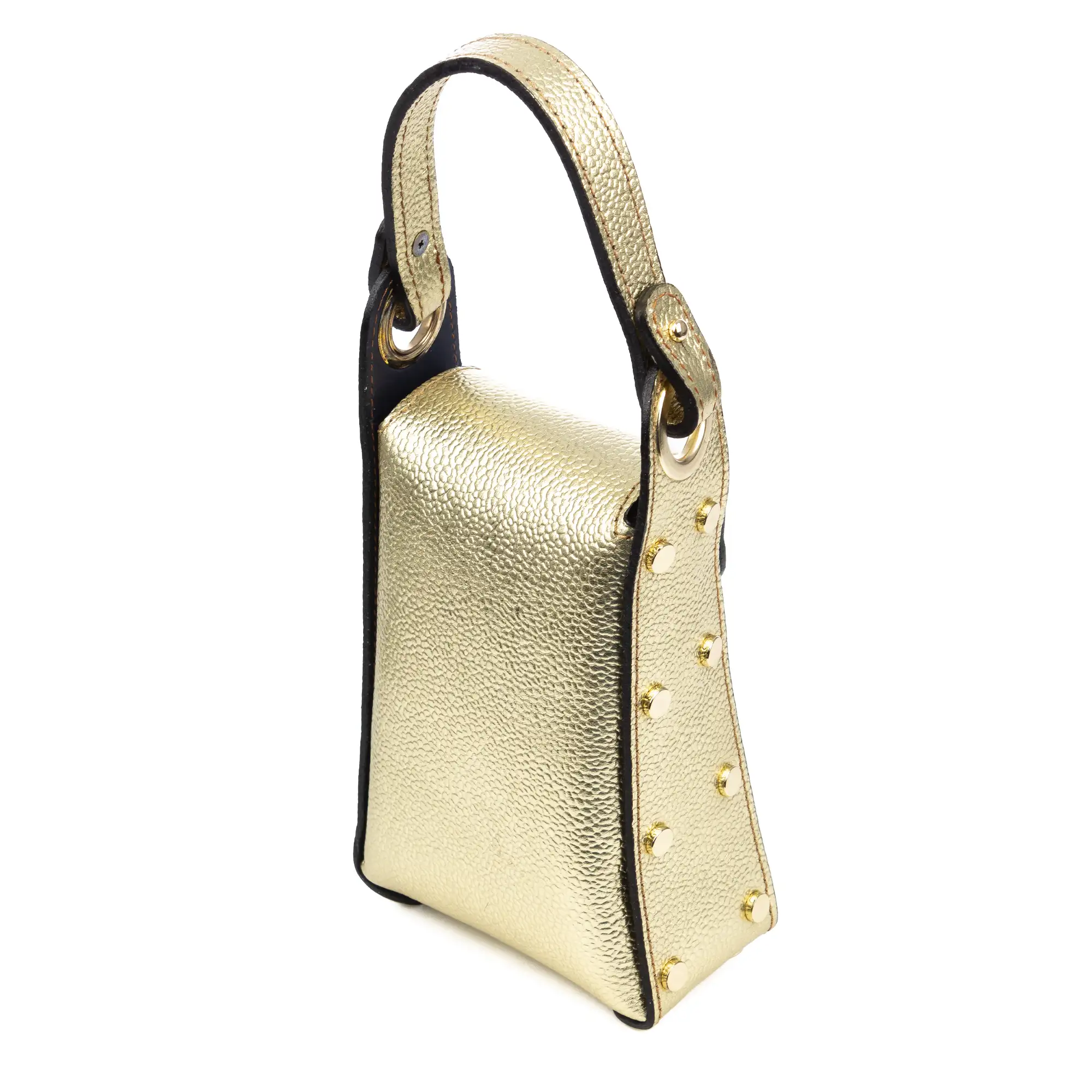 Alviano bolso de mano mujer. Piel auténtica Dollaro acabado lacado.