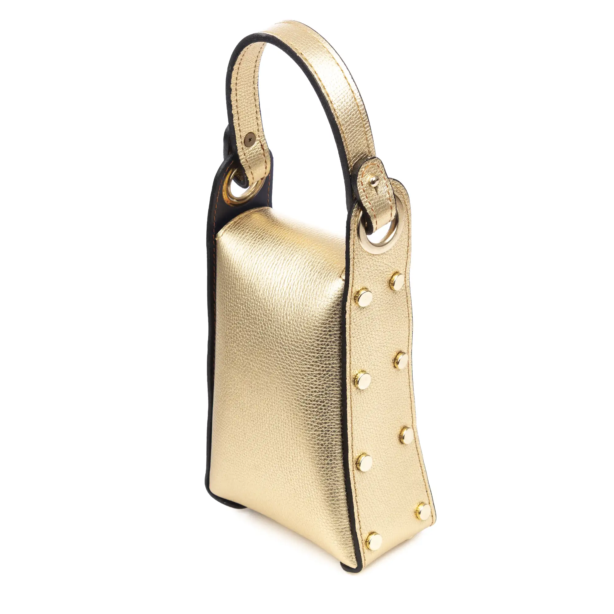 Alviano bolso de mano mujer. Piel auténtica Gamuza acabado lacado brillante.