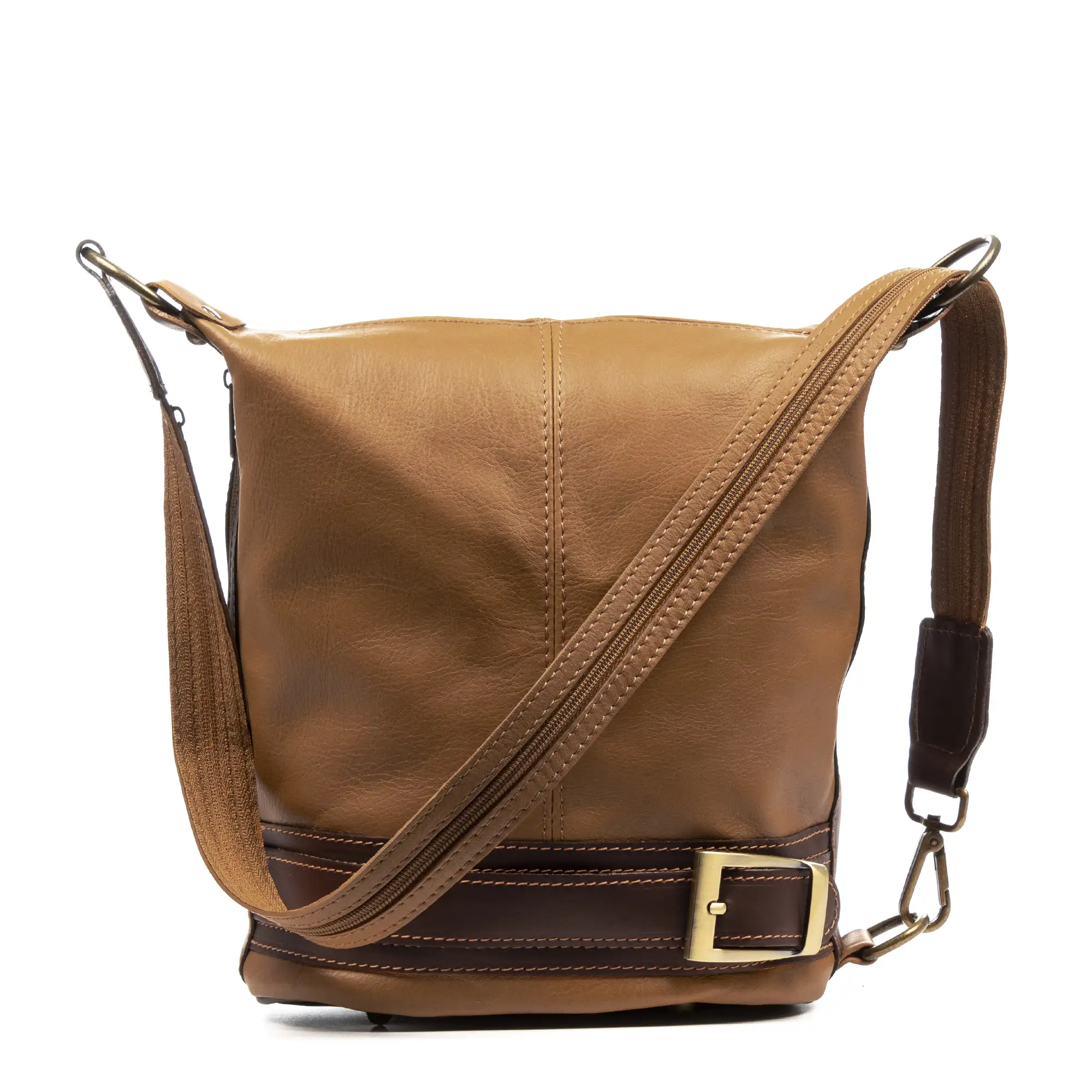 Alvito bolso bandolera-mochila  Mujer. Piel auténtica-Sauvage.