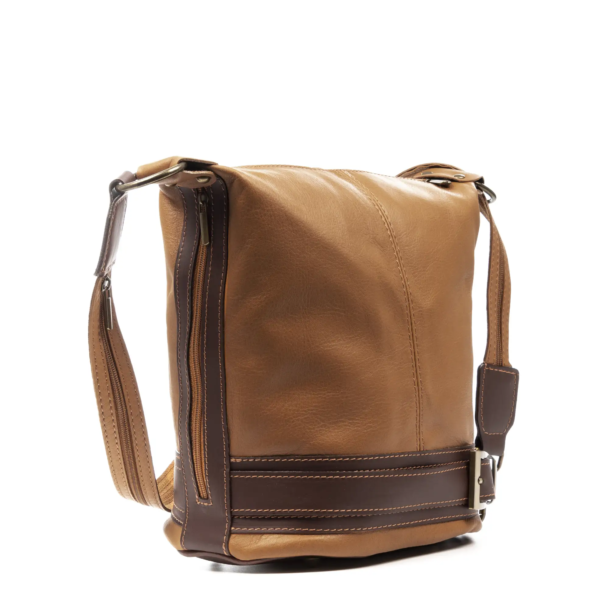 Alvito bolso bandolera-mochila  Mujer. Piel auténtica-Sauvage.
