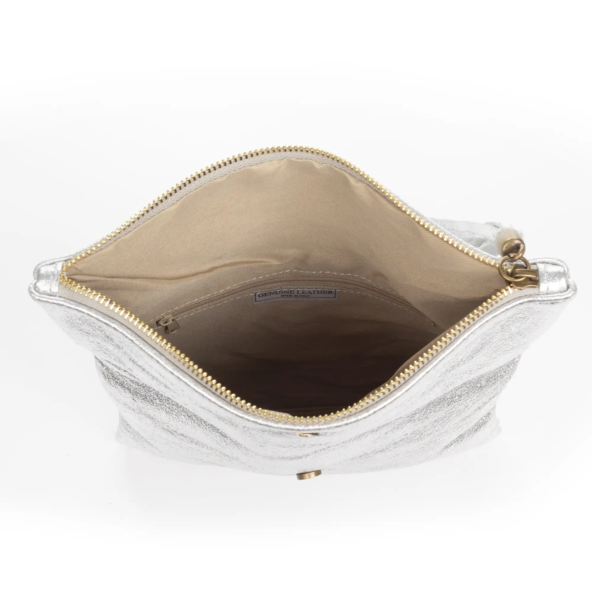 Alzano bolso bandolera mujer. Piel auténtica Gamuza lacada brillante.