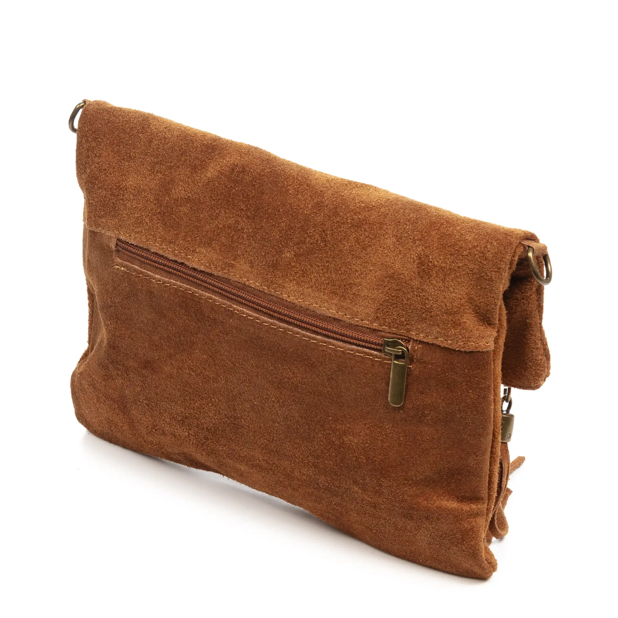 Alzano bolso bandolera mujer. Piel auténtica Gamuza.
