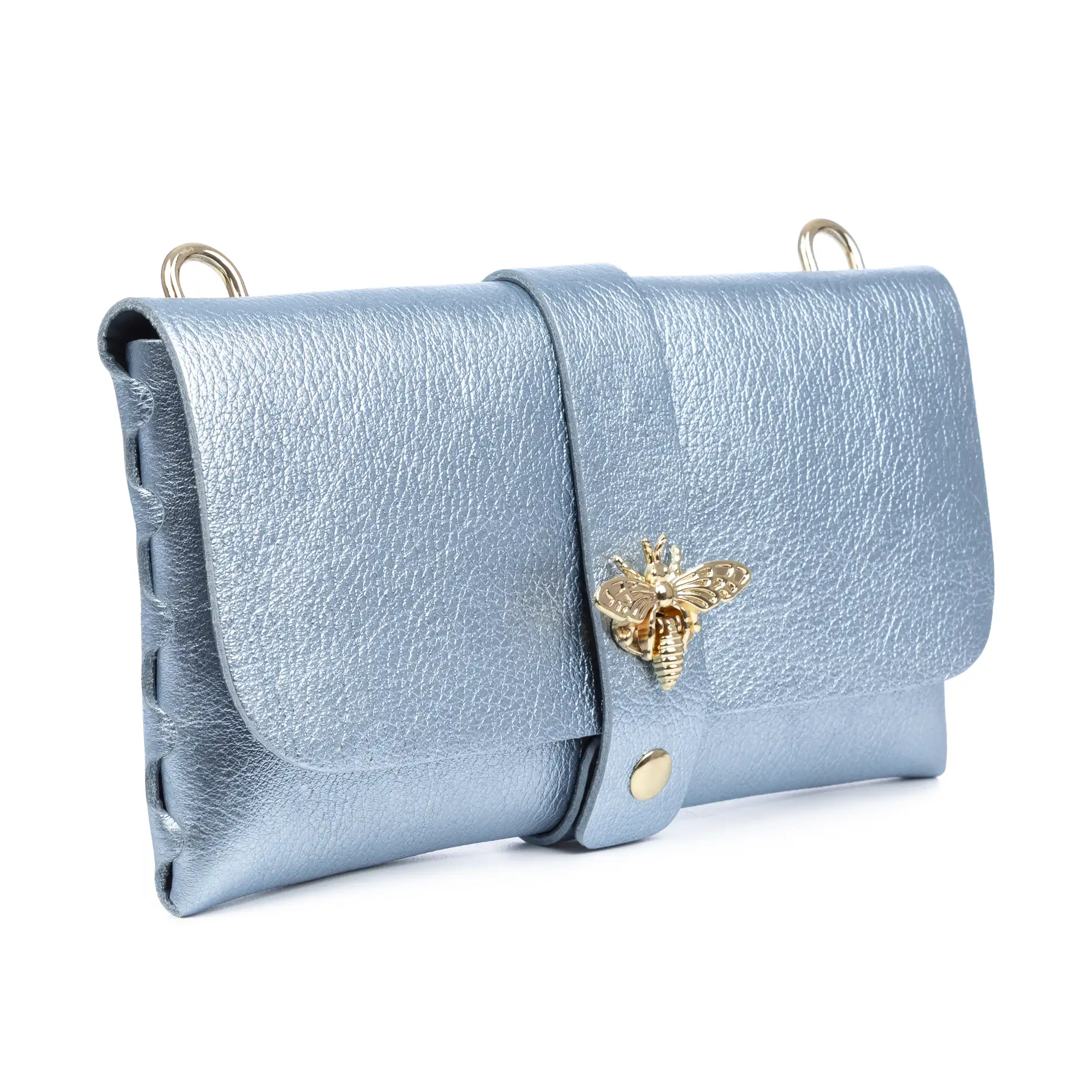 Amaseno bolso bandolera mujer. Piel auténtica Gamuza Lacada.