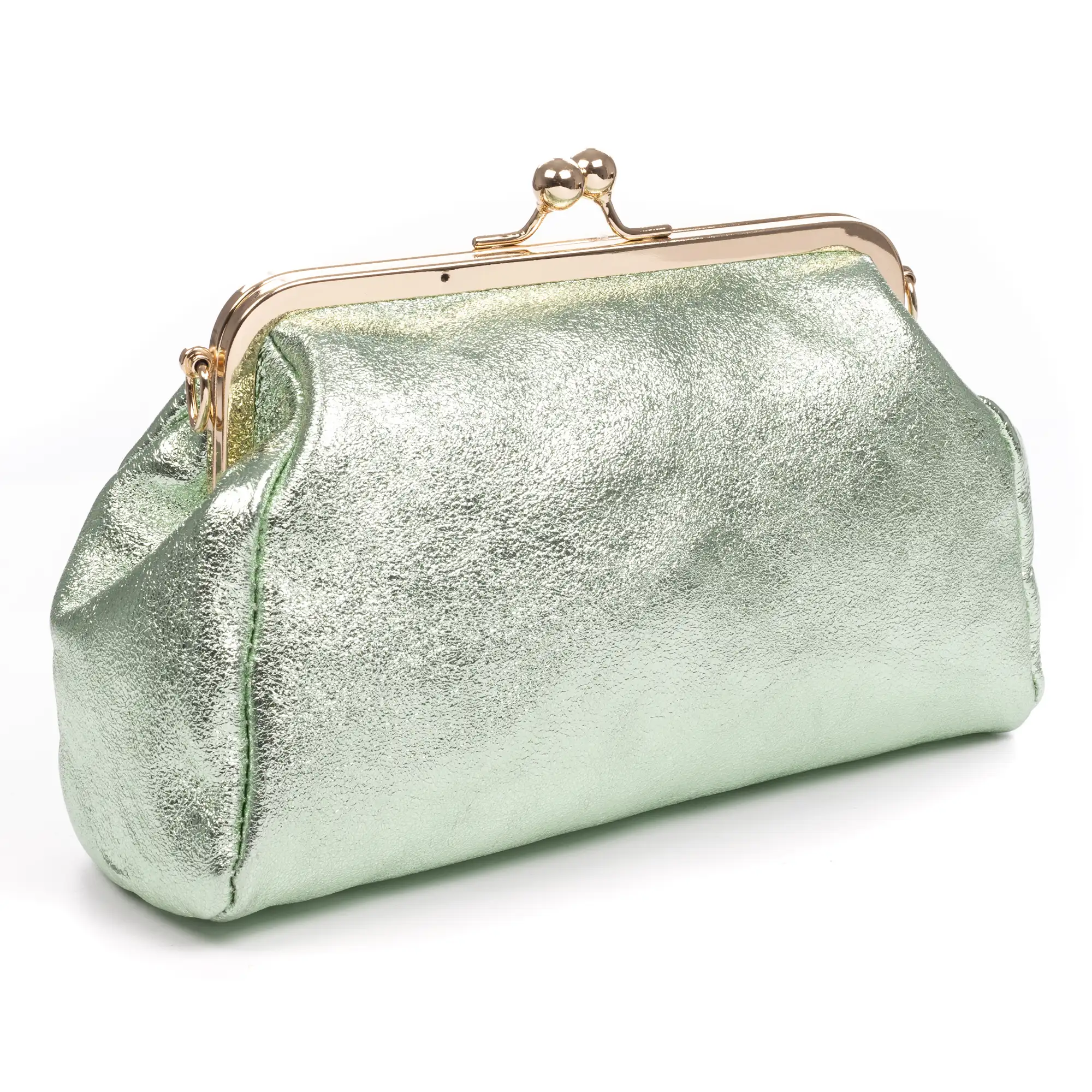 Ambivere bolso de mano Mujer. Piel auténtica Gamuza acabado lacado brillante.