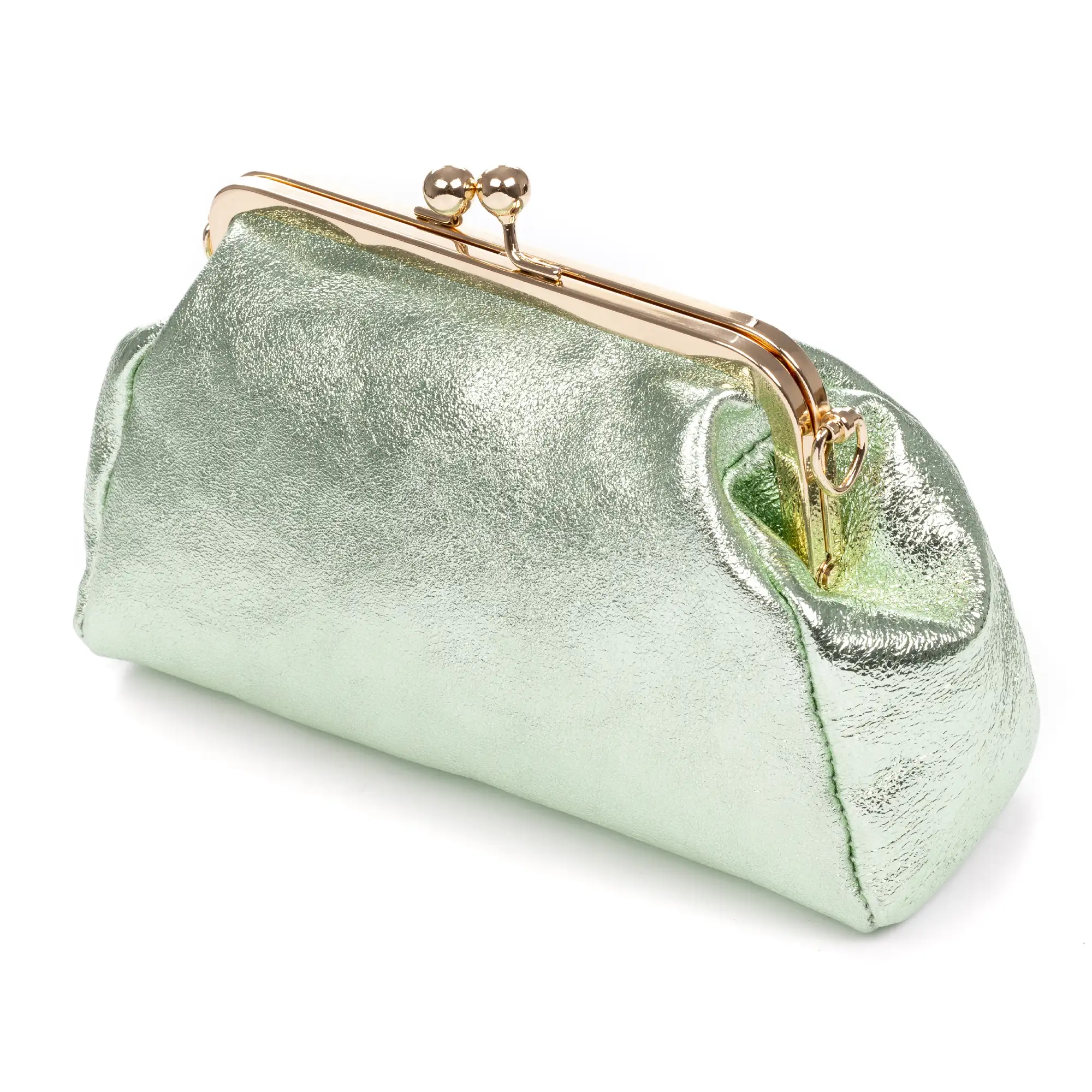 Ambivere bolso de mano Mujer. Piel auténtica Gamuza acabado lacado brillante.