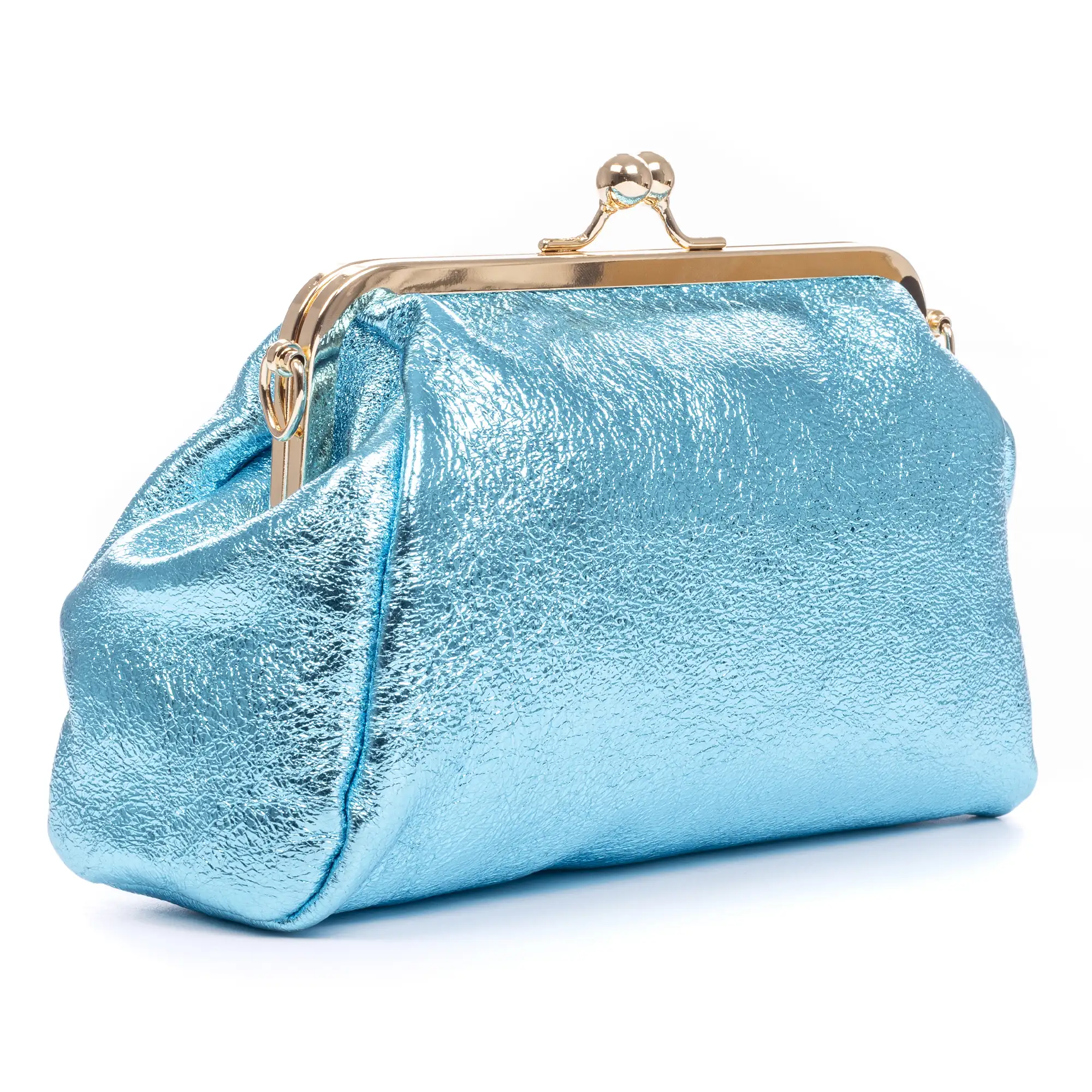 Ambivere bolso de mano Mujer. Piel auténtica Gamuza acabado lacado brillante.