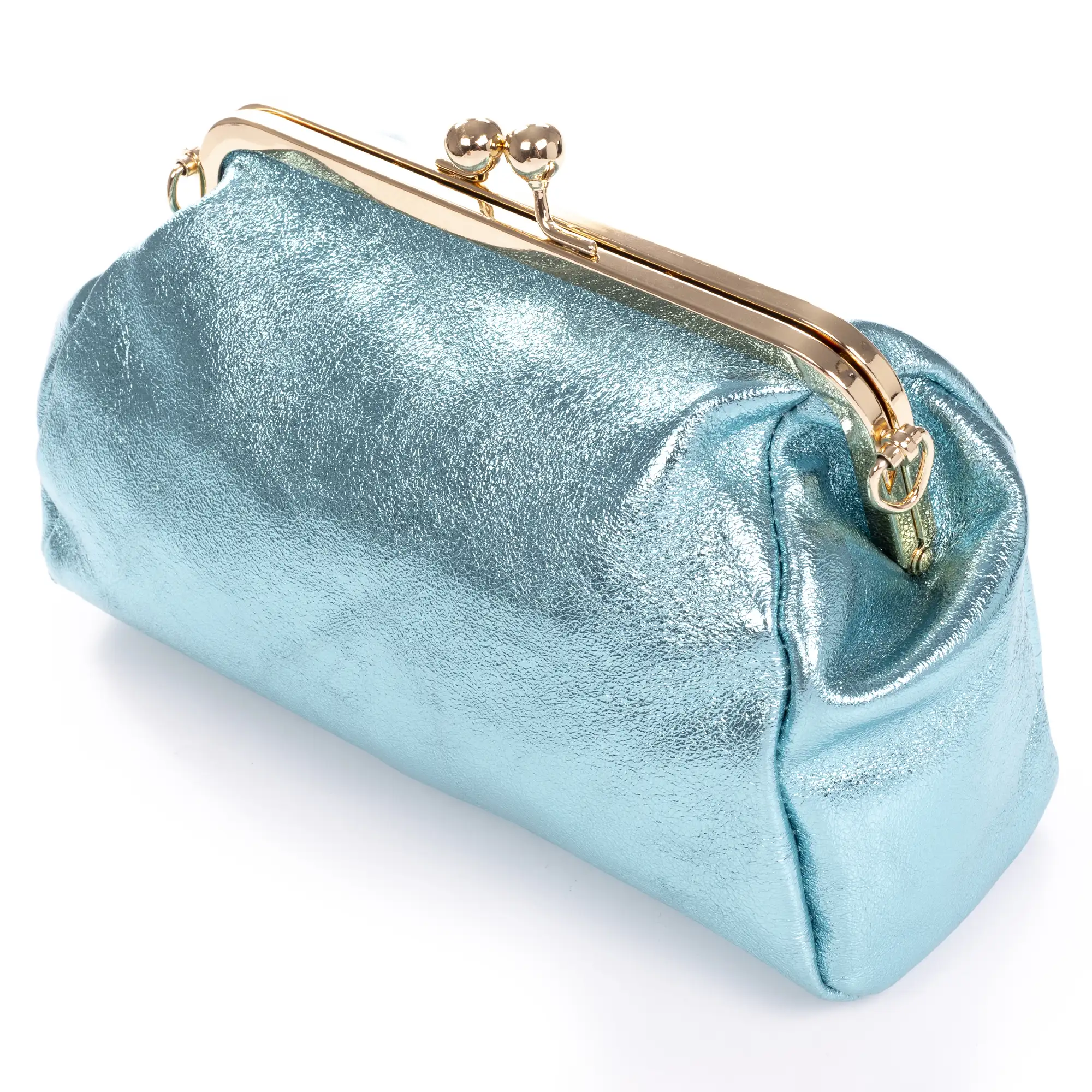 Ambivere bolso de mano Mujer. Piel auténtica Gamuza acabado lacado brillante.