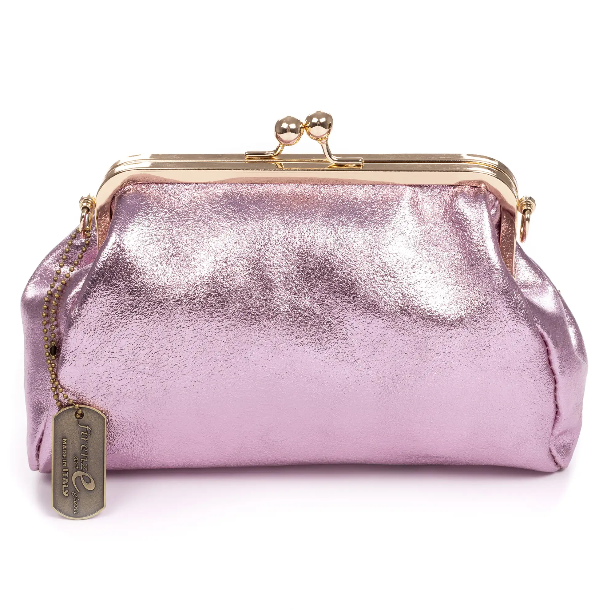 Ambivere bolso de mano Mujer. Piel auténtica Gamuza acabado lacado brillante.