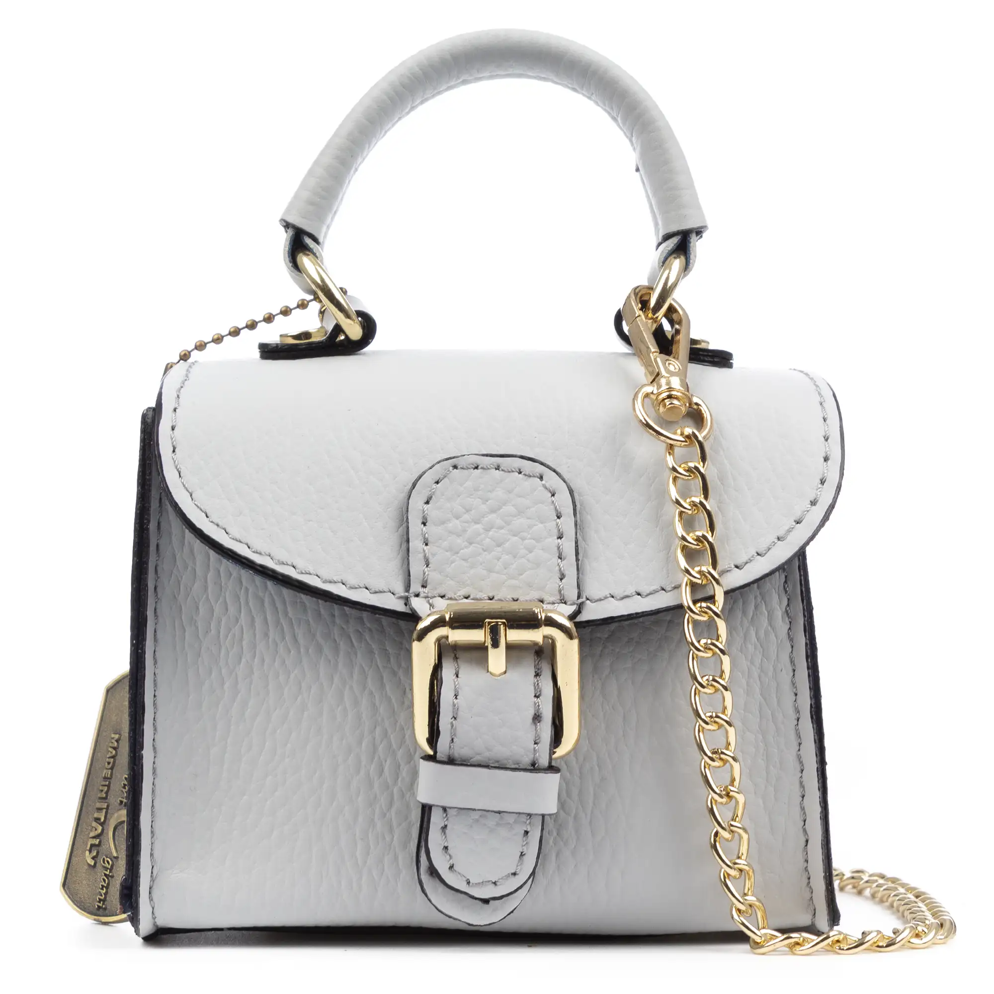 Annicco mini bolso de mano y bandolera mujer. Piel auténtica acabado Dollaro.