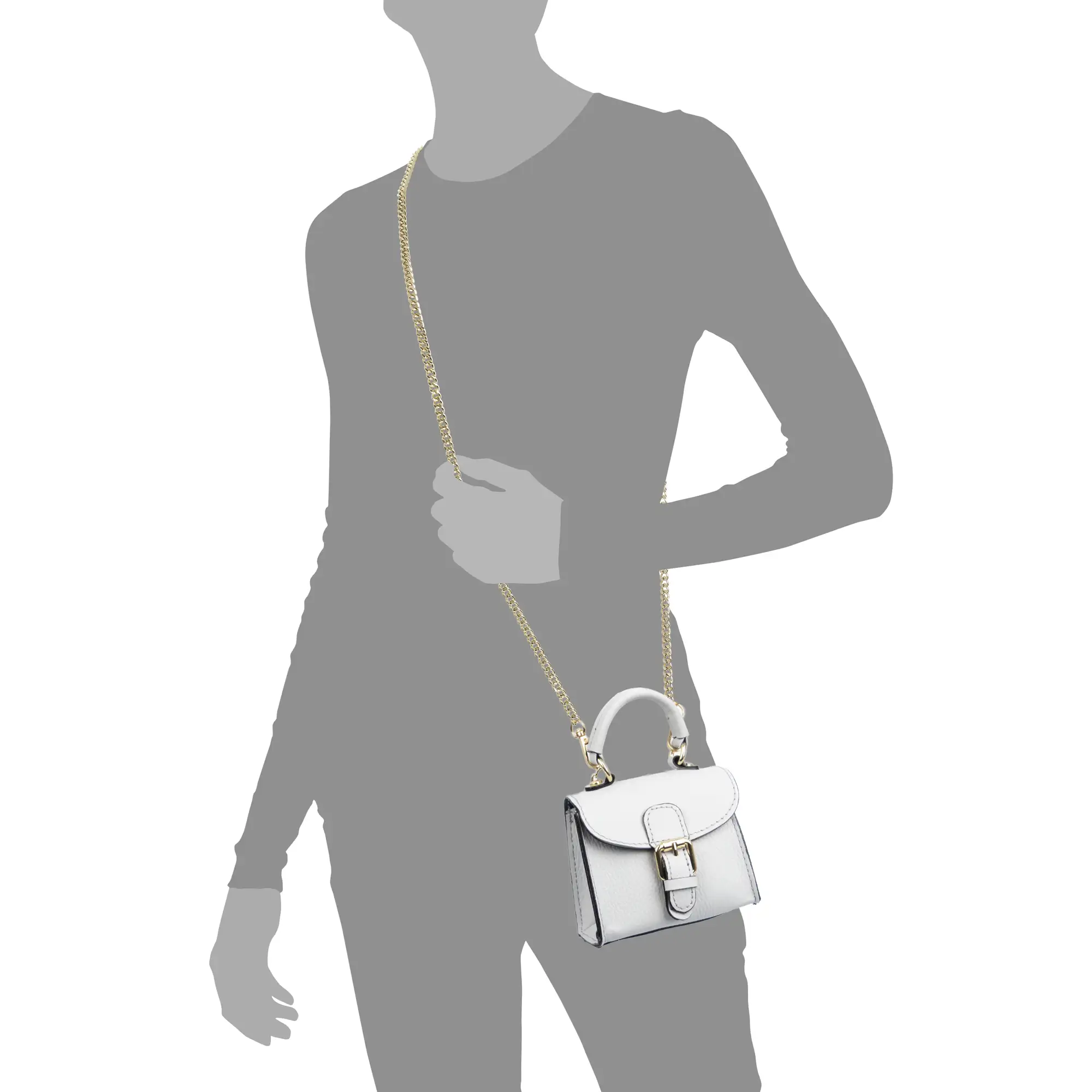 Annicco mini bolso de mano y bandolera mujer. Piel auténtica acabado Dollaro.