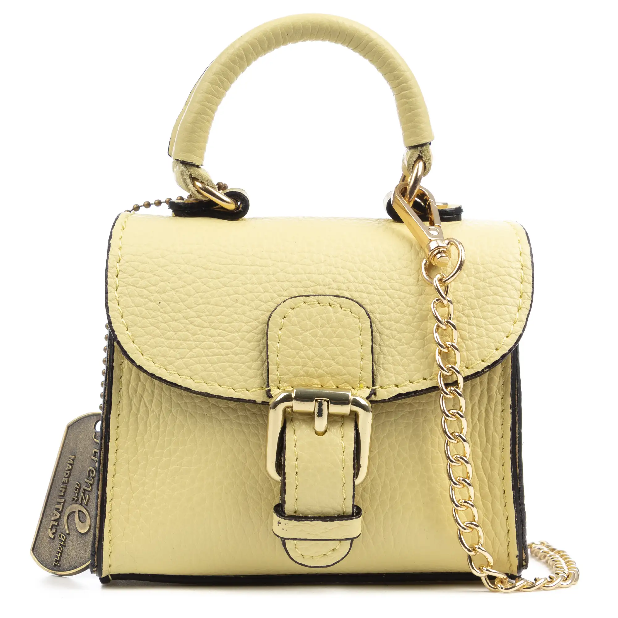 Annicco mini bolso de mano y bandolera mujer. Piel auténtica acabado Dollaro.