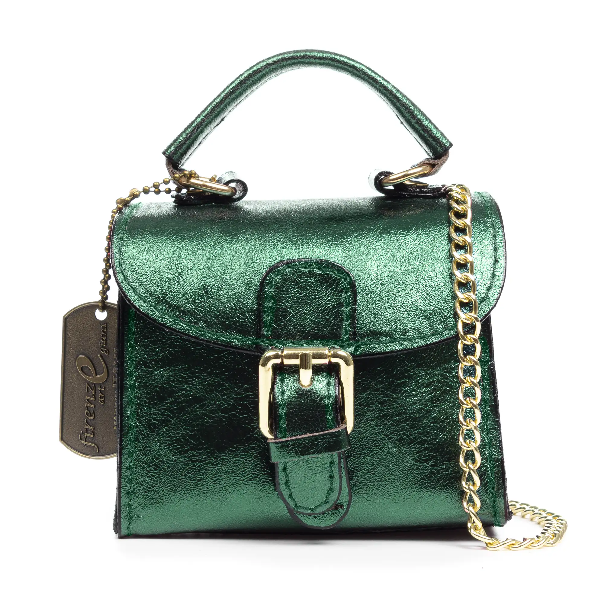 Annicco mini bolso de mano y bandolera mujer. Piel auténtica acabado Gamuza lacada.