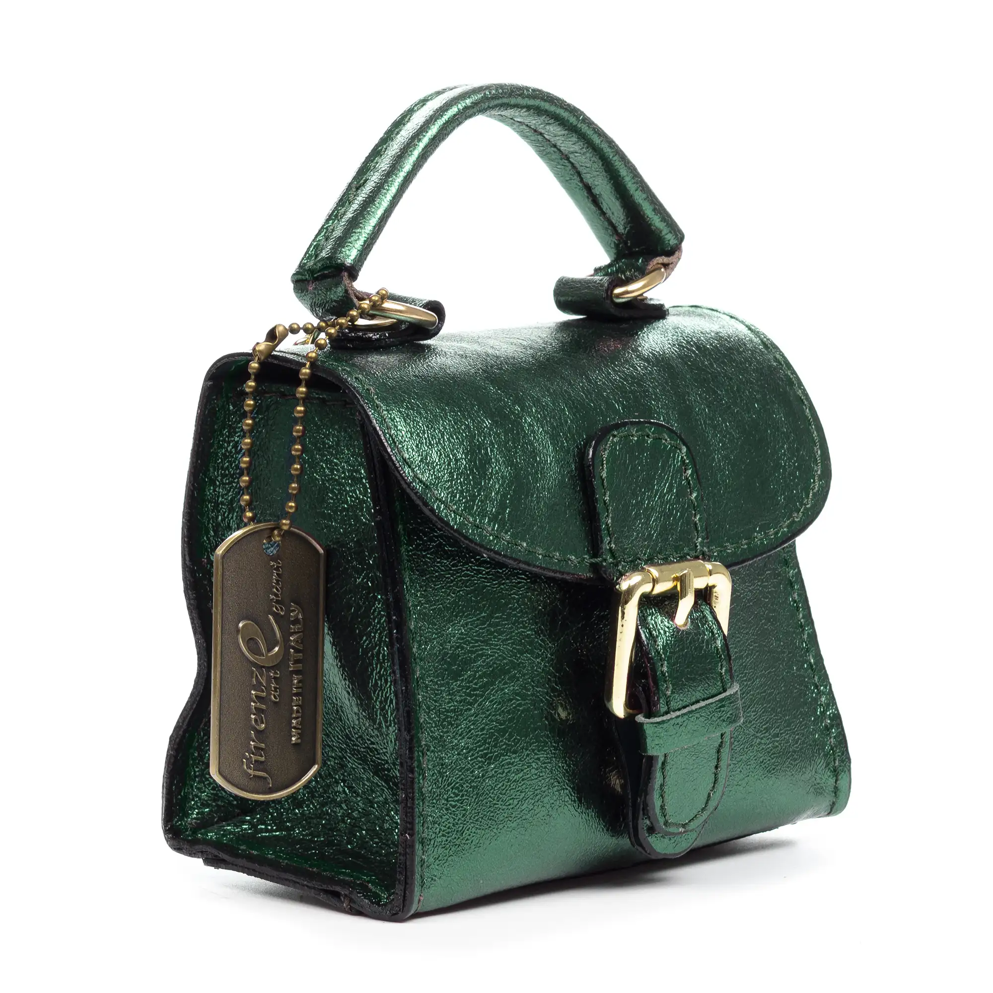 Annicco mini bolso de mano y bandolera mujer. Piel auténtica acabado Gamuza lacada.
