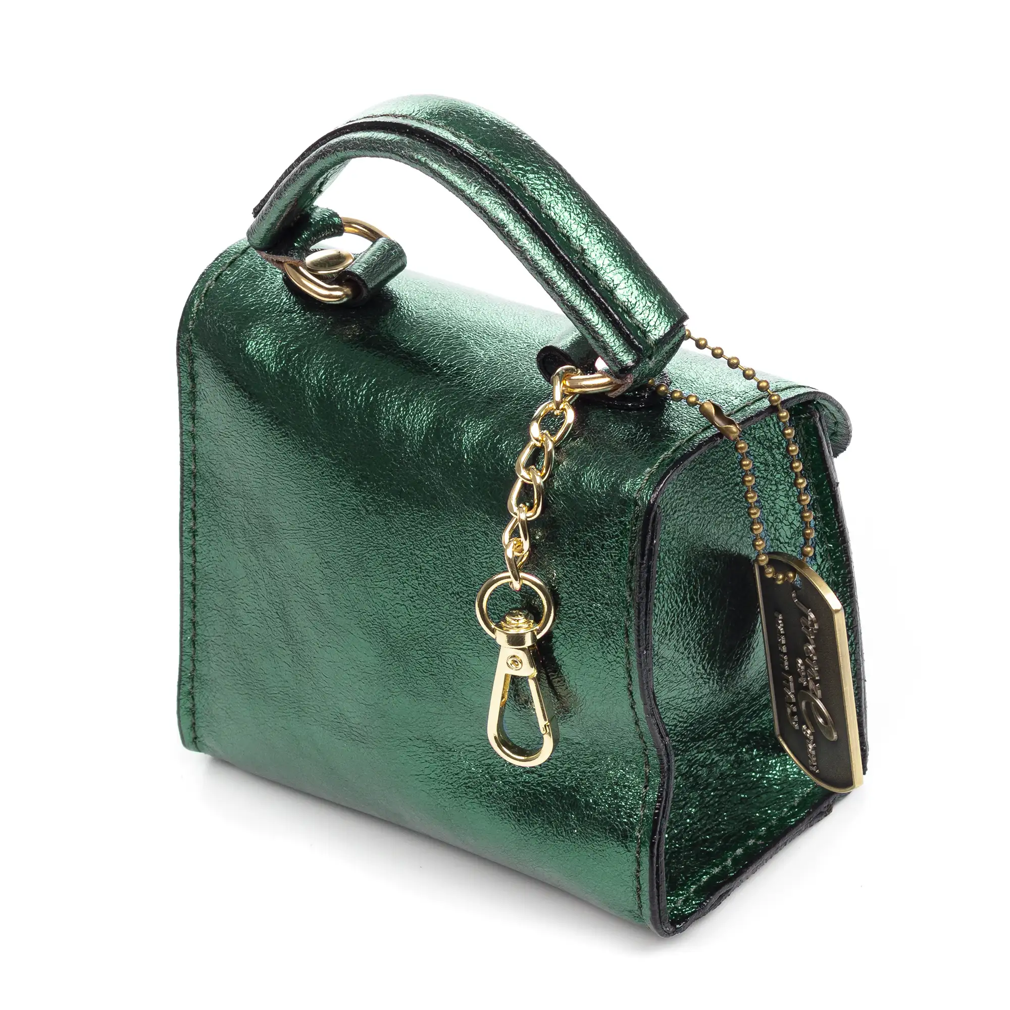 Annicco mini bolso de mano y bandolera mujer. Piel auténtica acabado Gamuza lacada.