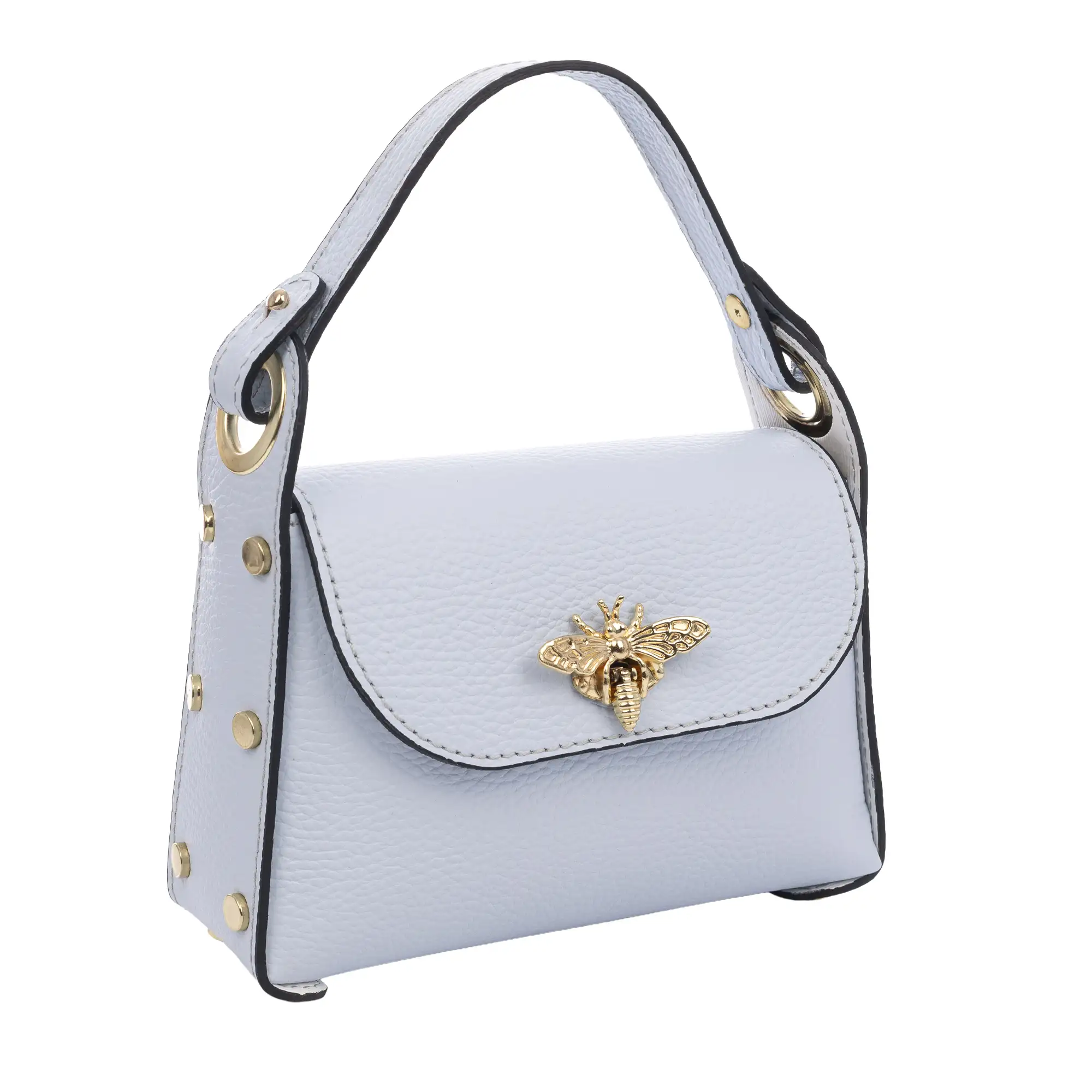 Aquileia bolso de mano mujer. Piel auténtica acabado Dollaro.