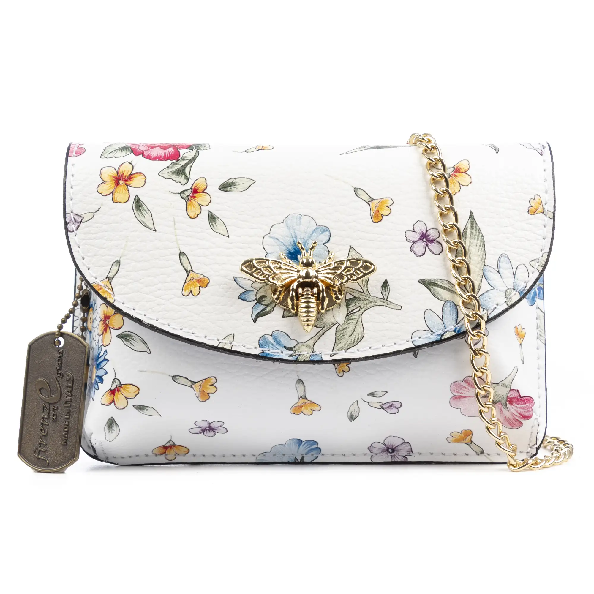 Aquilonia bolso de mano mujer. Piel auténtica acabado Dollaro estampado.
