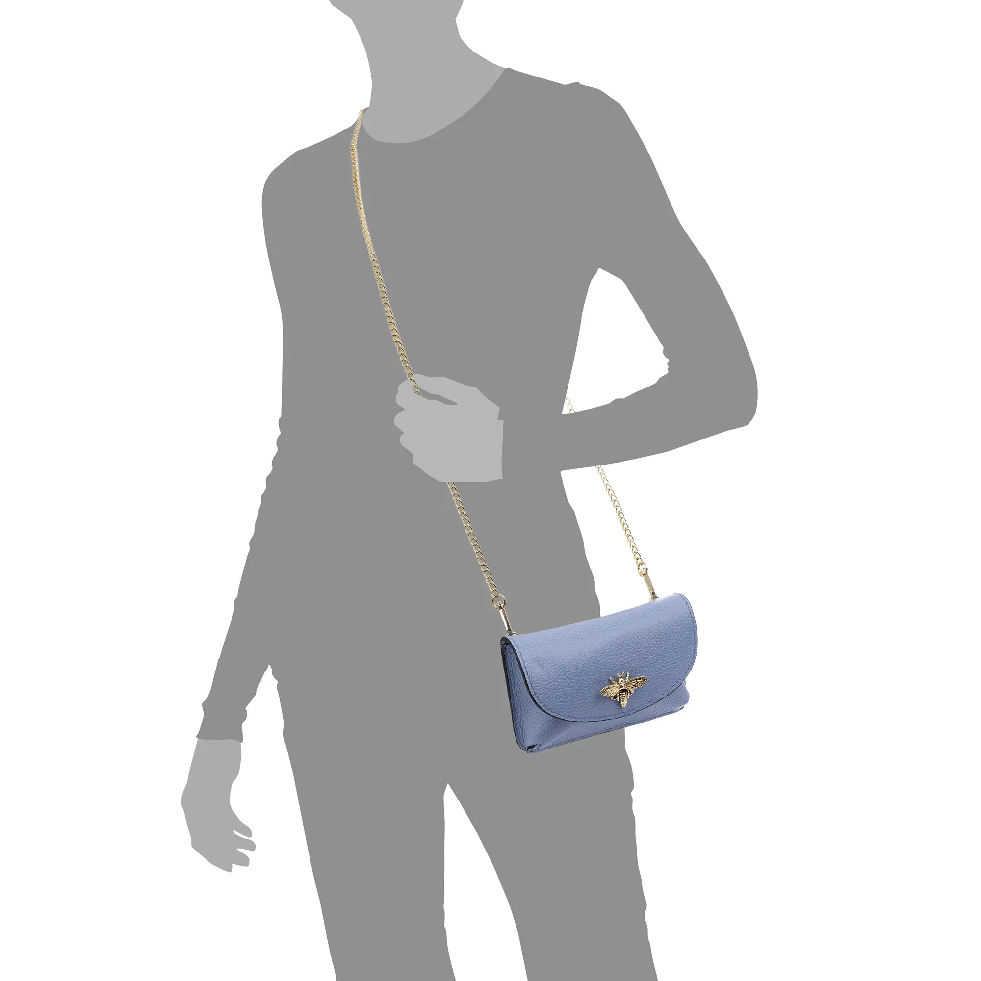 Aquilonia bolso de mano mujer. Piel auténtica acabado Dollaro.