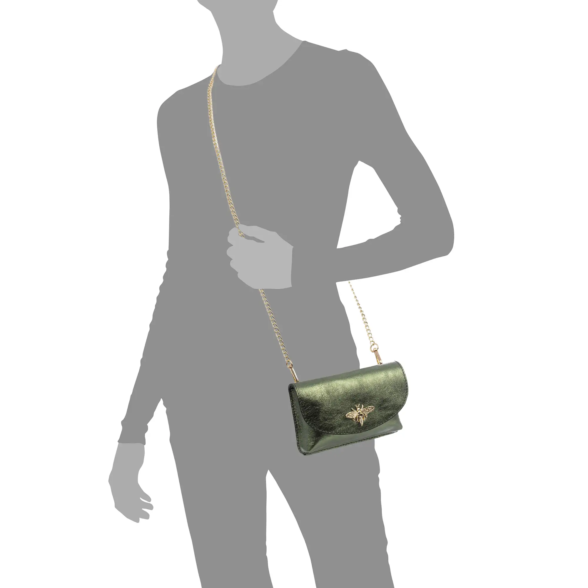 Aquilonia bolso de mano mujer. Piel auténtica acabado Gamuza lacada.