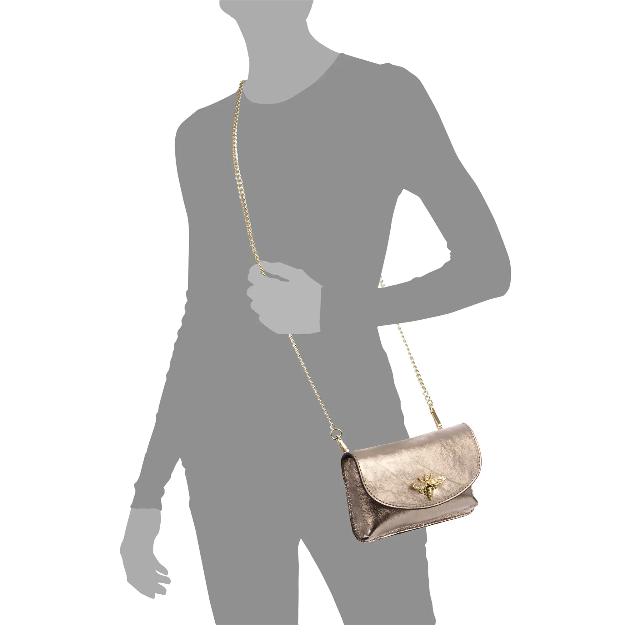 Aquilonia bolso de mano mujer. Piel auténtica acabado Gamuza lacada.