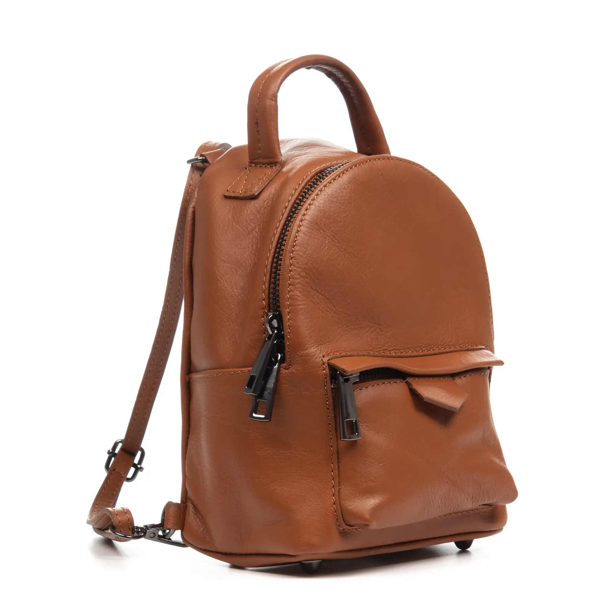 Aradeo bolso mochila mujer. Piel auténtica acabado Sauvage.