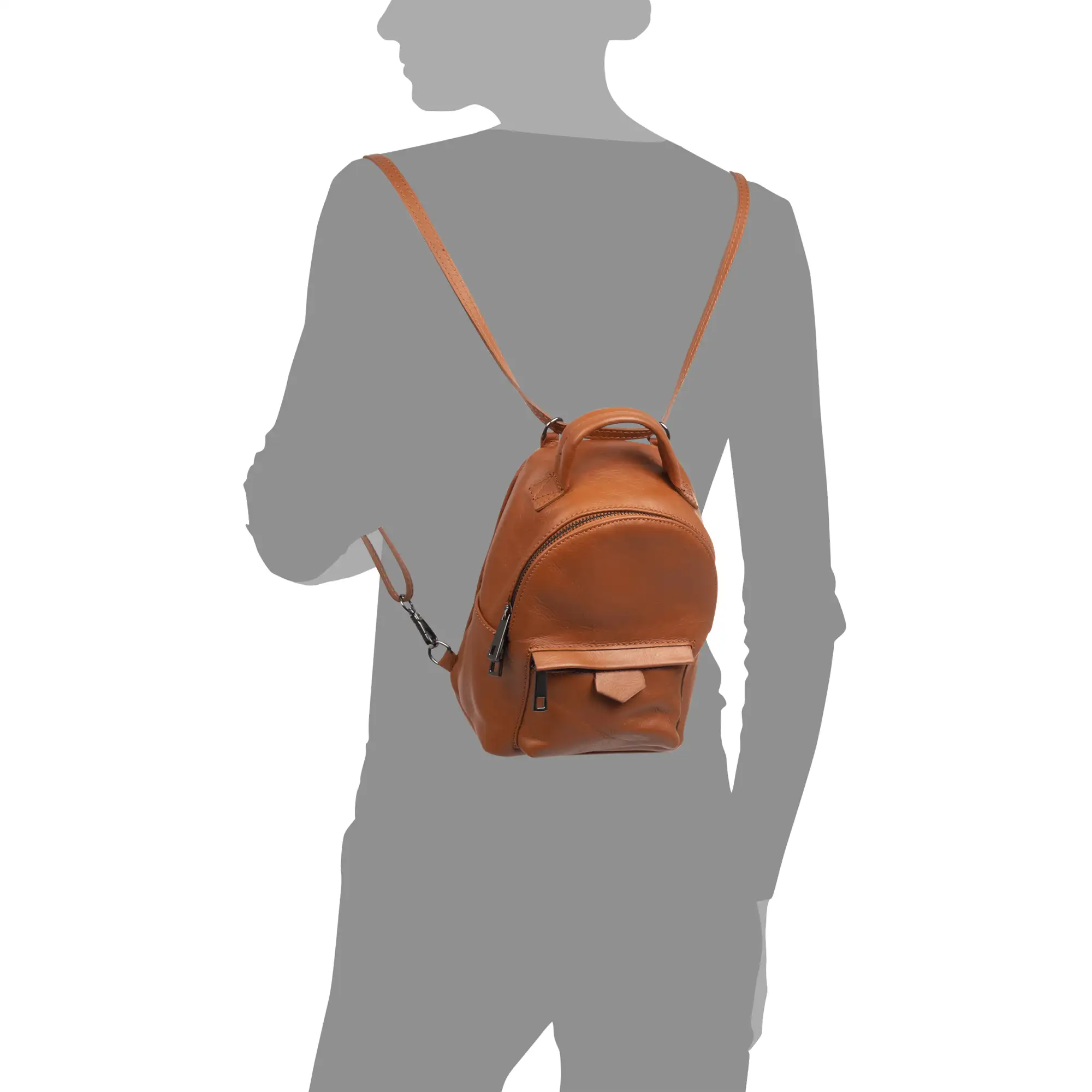 Aradeo bolso mochila mujer. Piel auténtica acabado Sauvage.