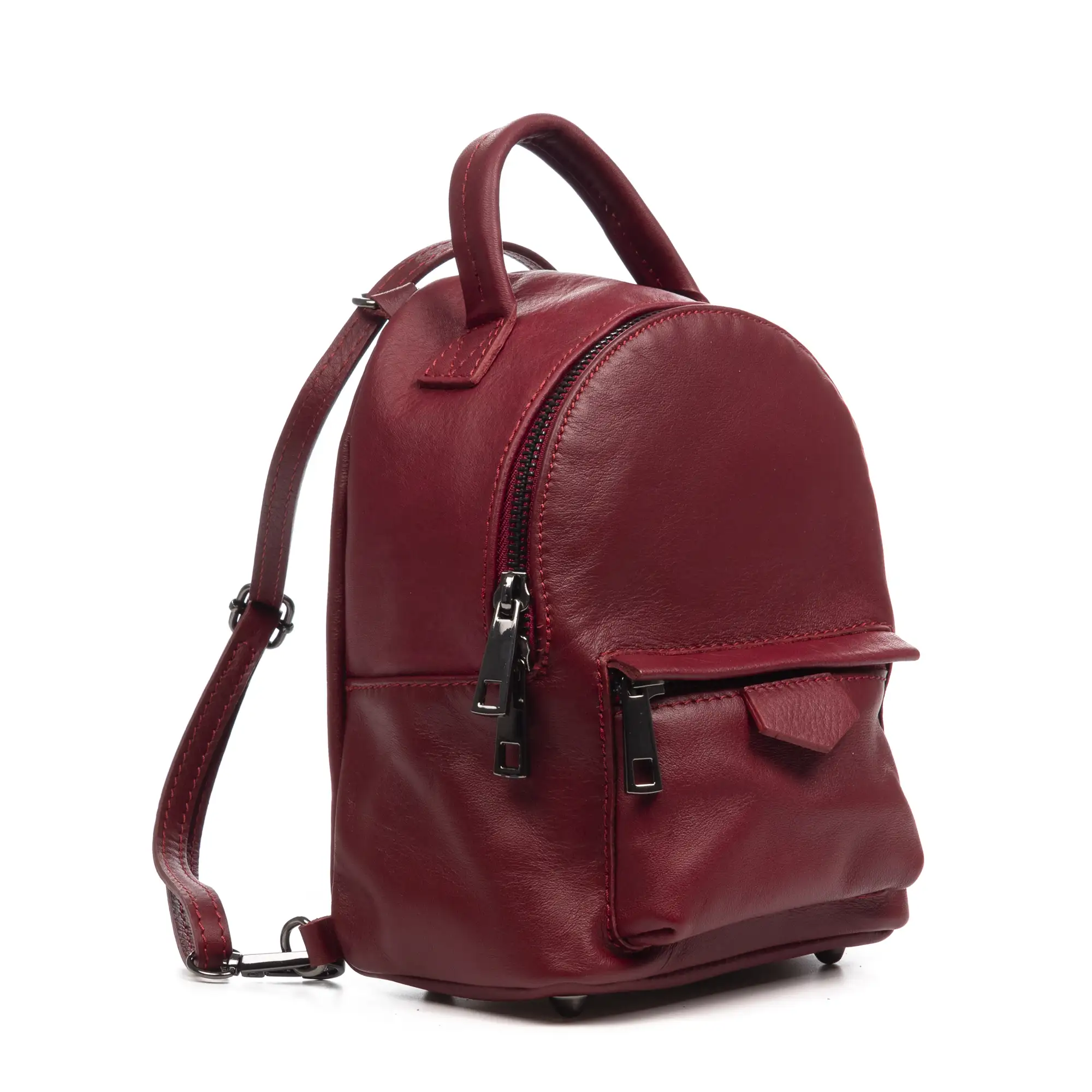 Aradeo bolso mochila mujer. Piel auténtica acabado Sauvage.