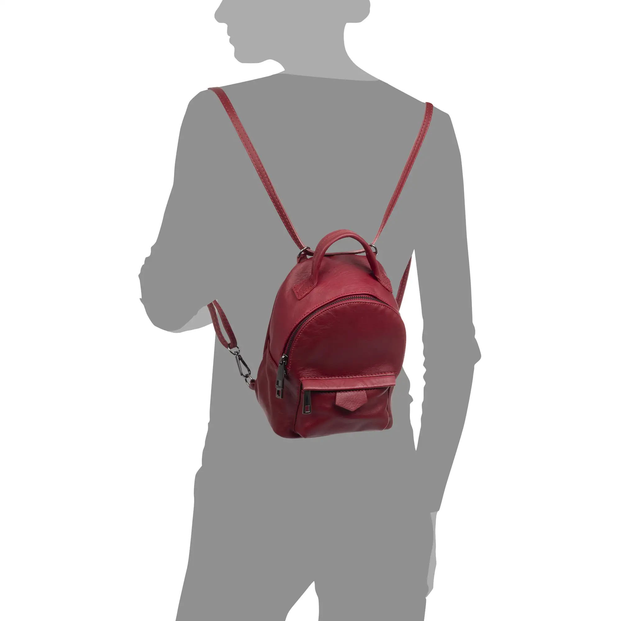 Aradeo bolso mochila mujer. Piel auténtica acabado Sauvage.
