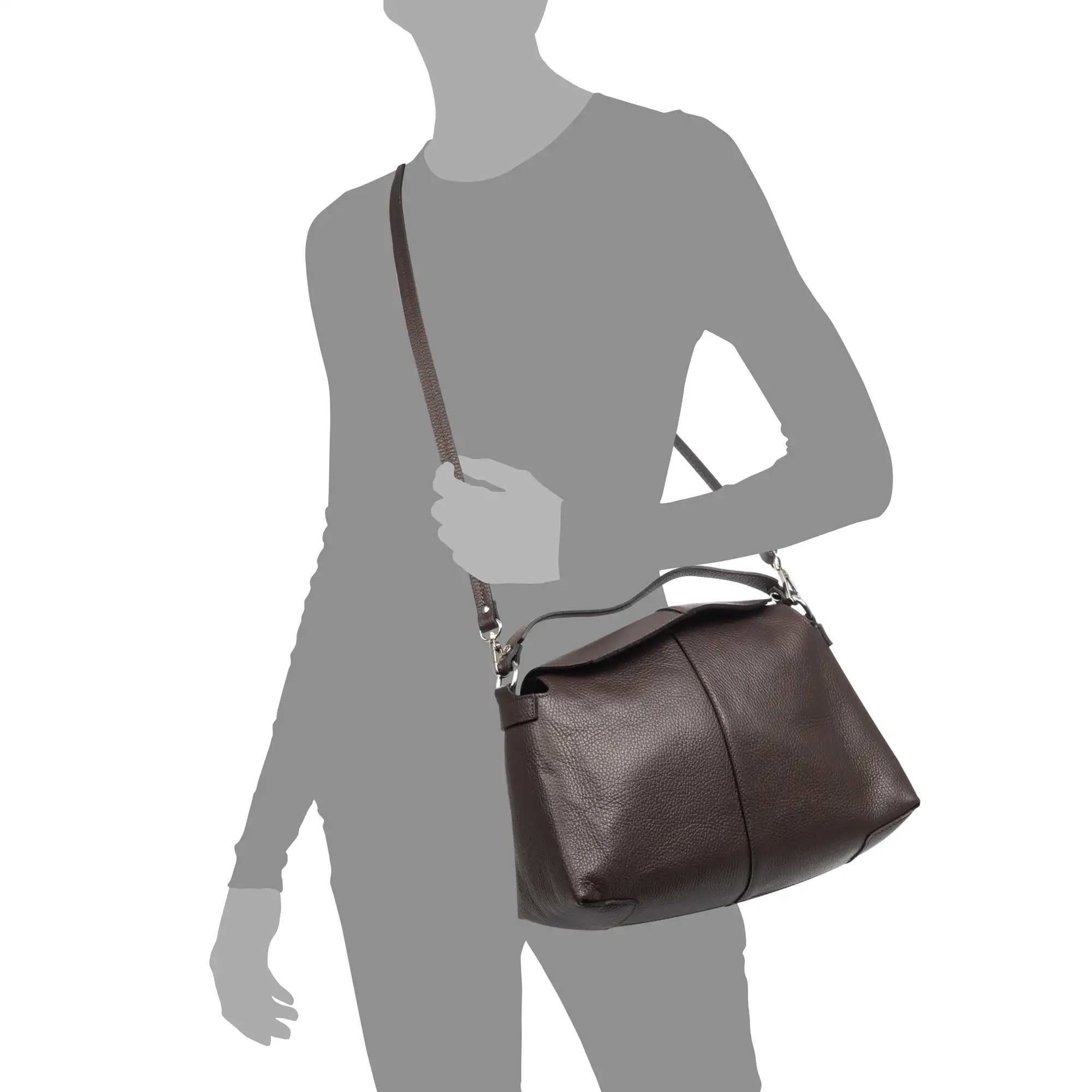 Arce bolso bandolera mujer. Piel auténtica acabado Dollaro.