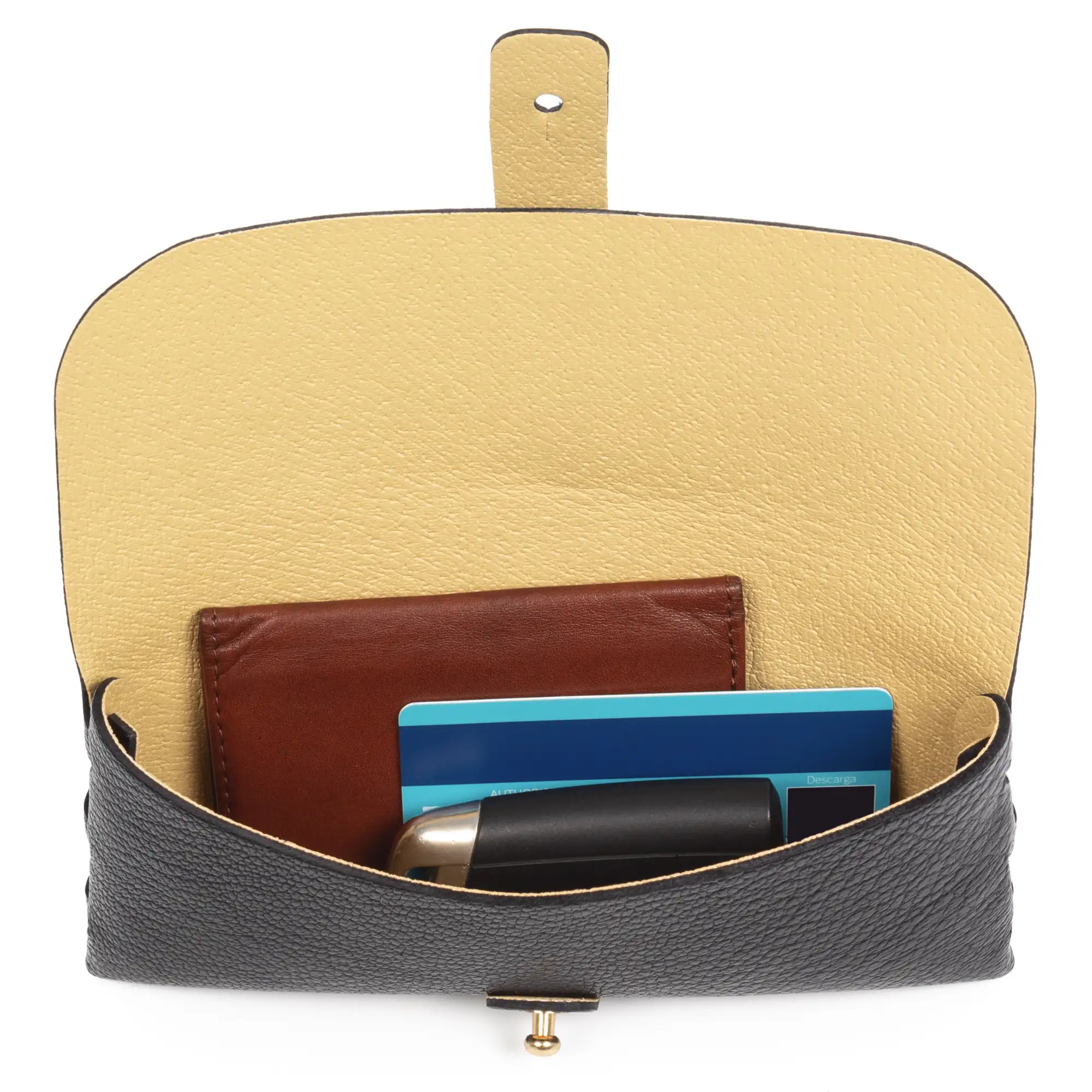 Argelato mini bolso de mano / cartera mujer. Piel auténtica Dollaro.