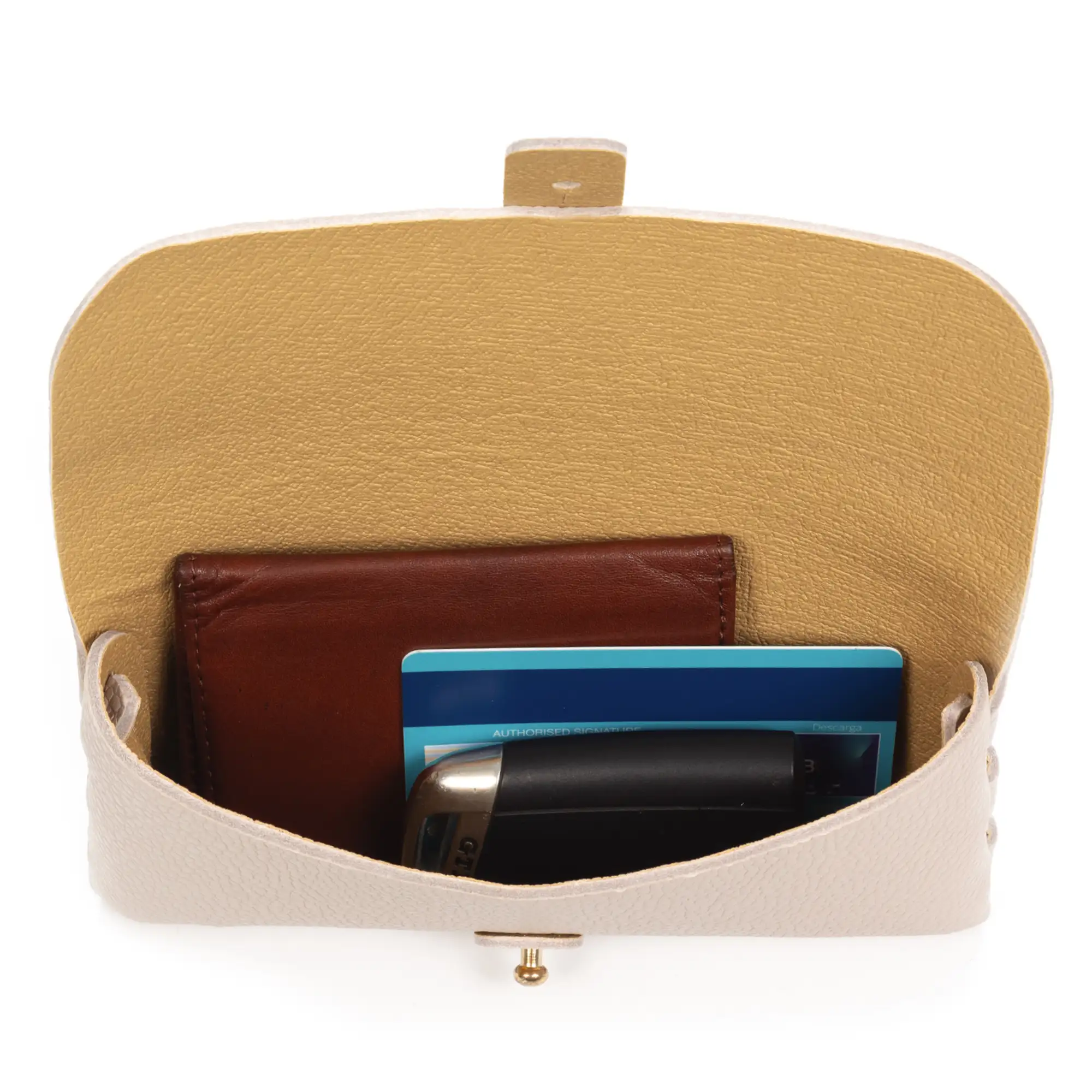 Argelato mini bolso de mano / cartera mujer. Piel auténtica Dollaro.