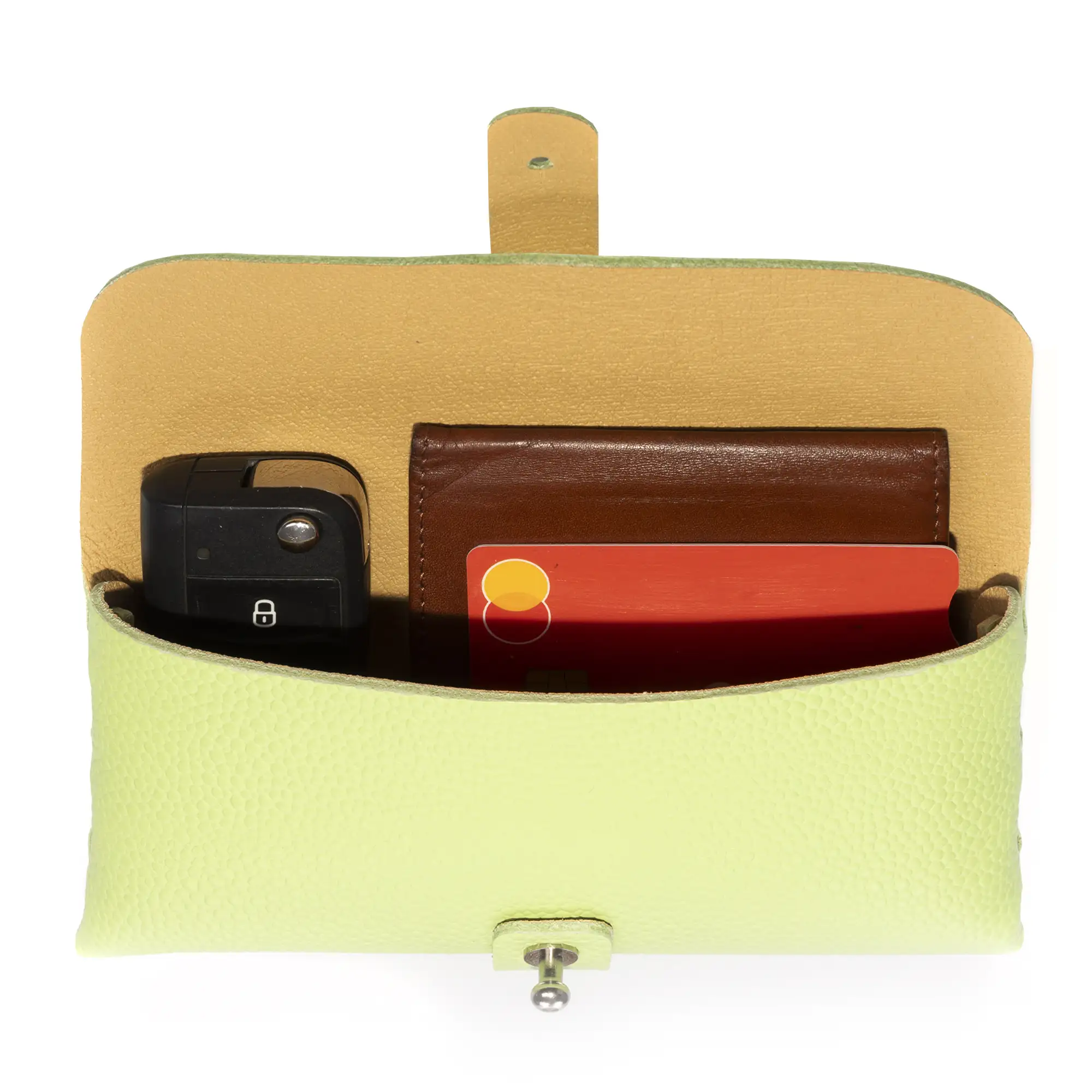 Argelato mini bolso de mano / cartera mujer. Piel auténtica Dollaro.