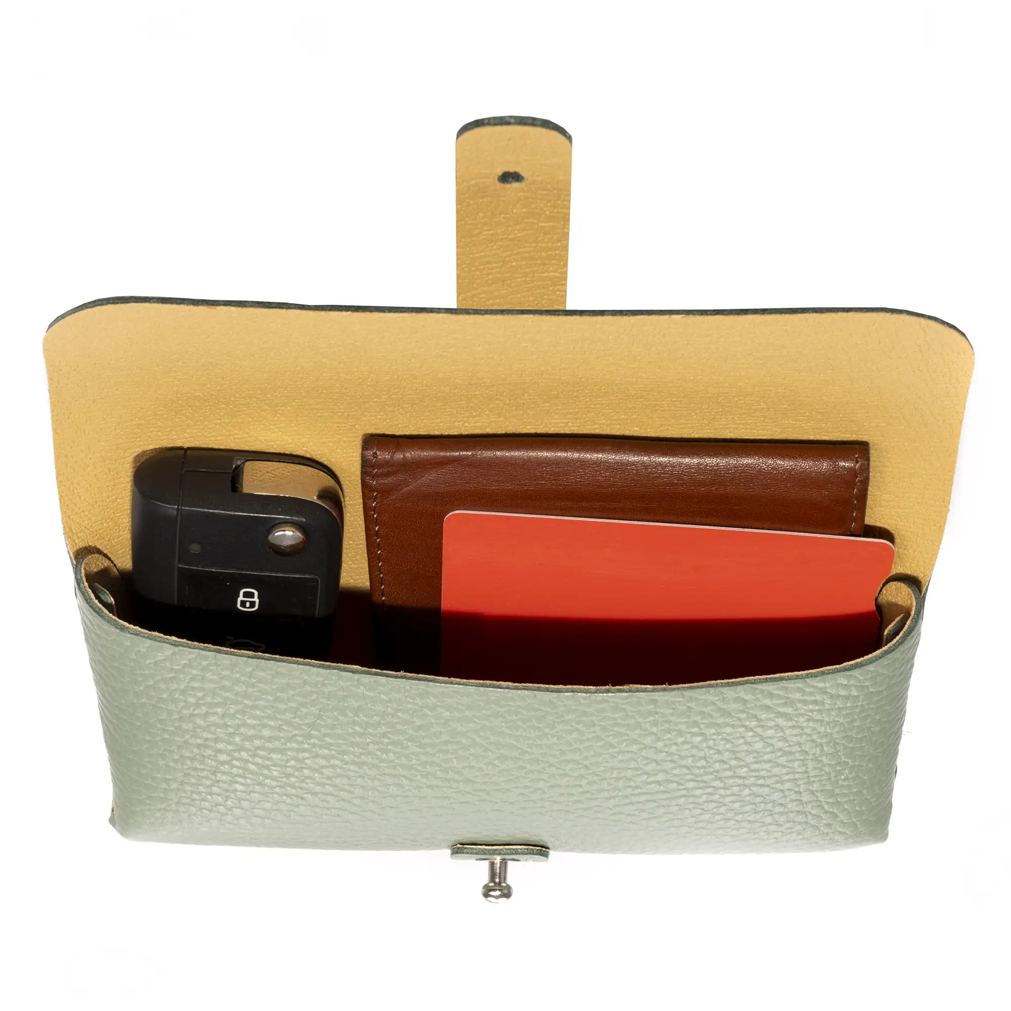 Argelato mini bolso de mano / cartera mujer. Piel auténtica Dollaro.