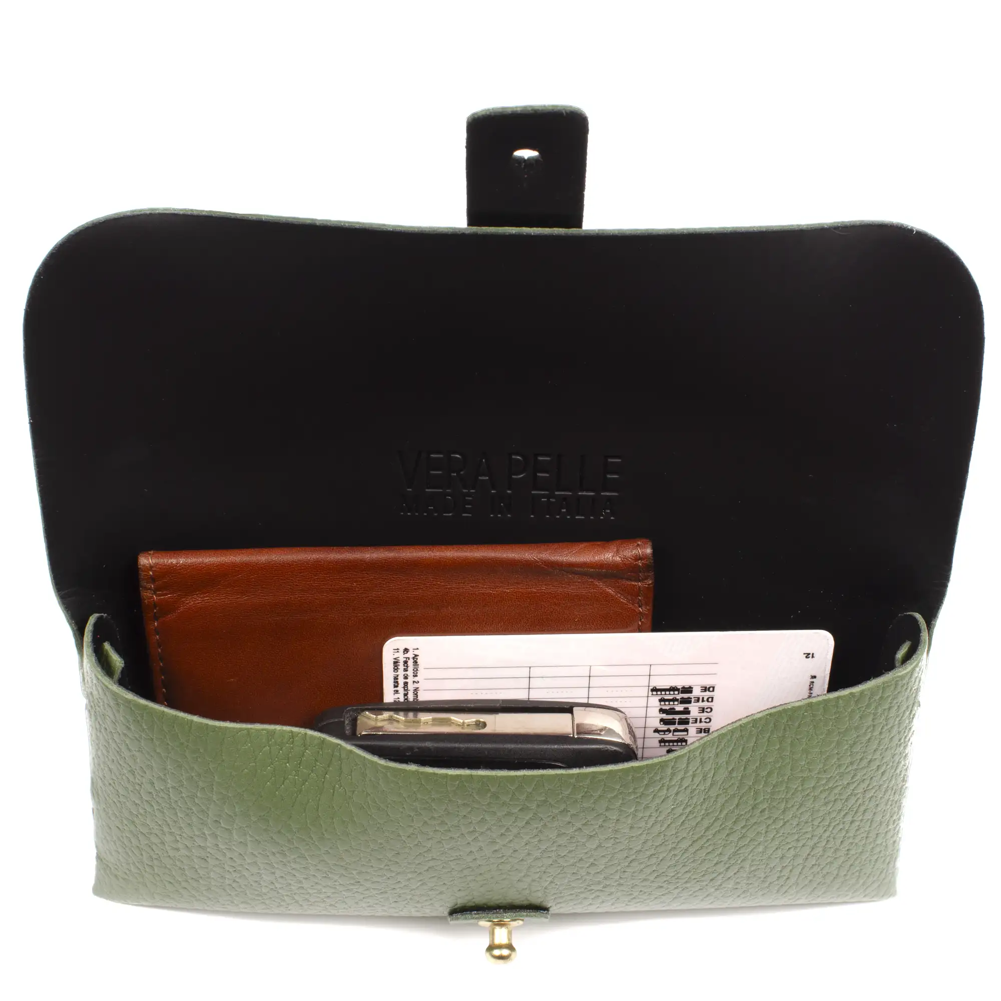 Argelato mini bolso de mano / cartera mujer. Piel auténtica Dollaro.