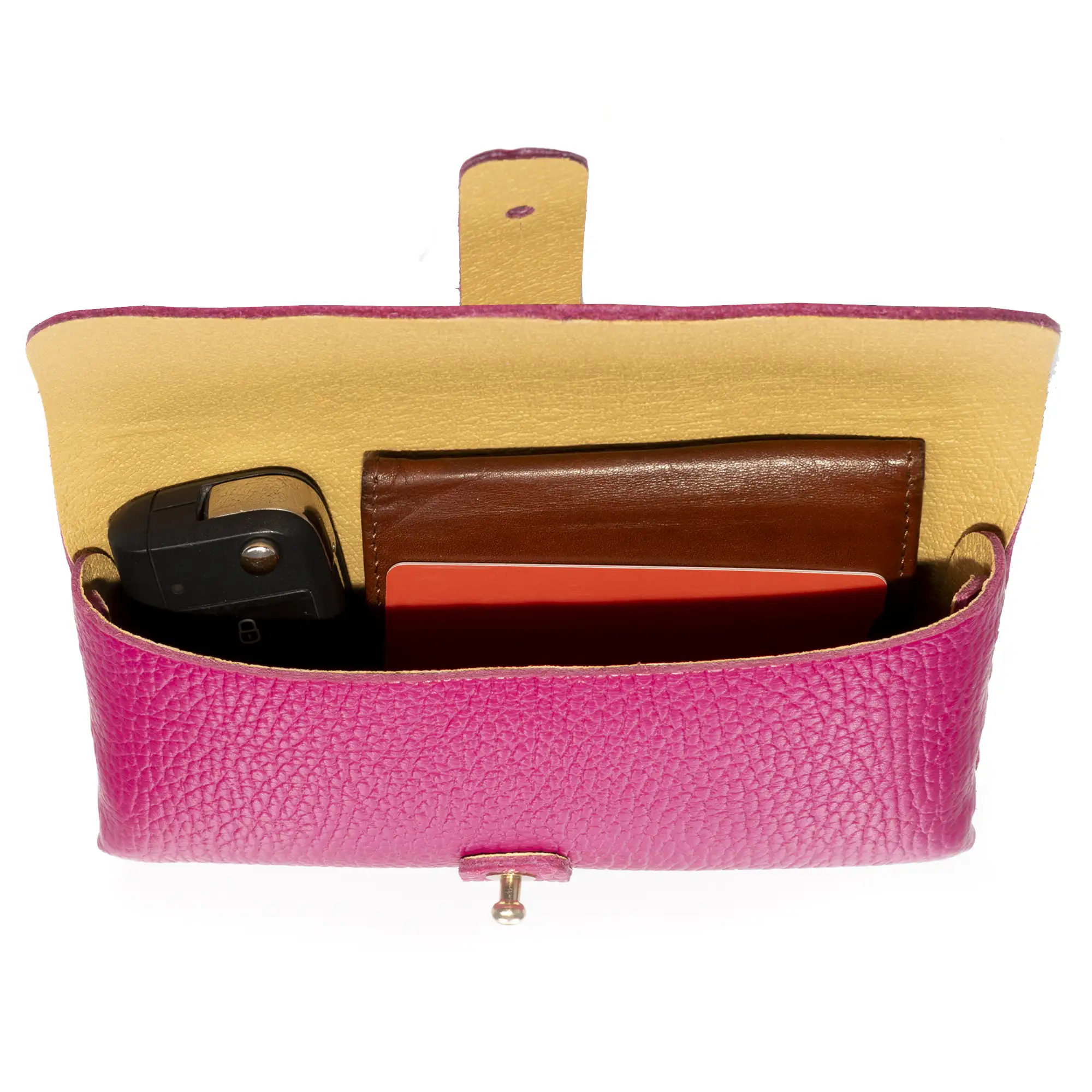Argelato mini bolso de mano / cartera mujer. Piel auténtica Dollaro.