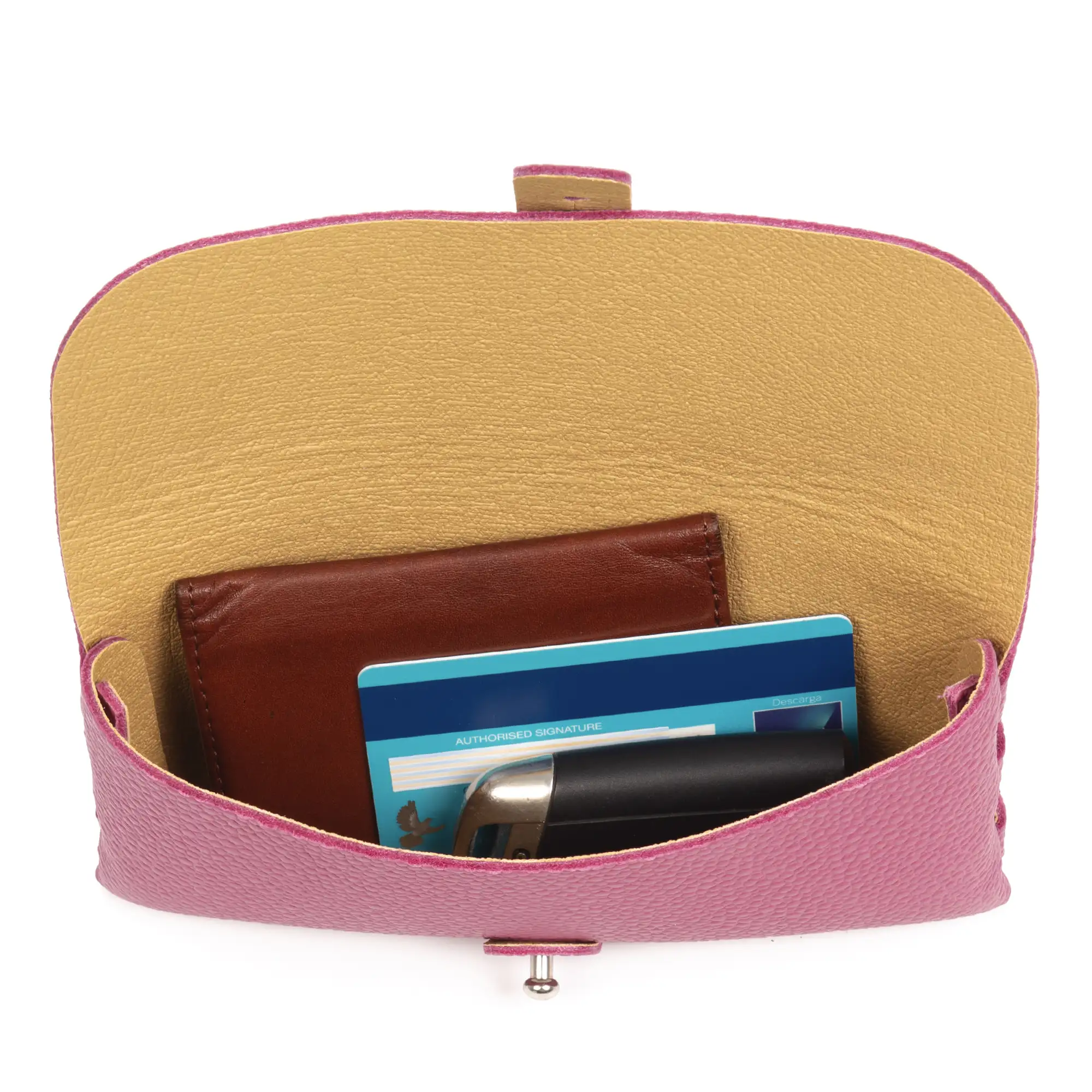 Argelato mini bolso de mano / cartera mujer. Piel auténtica Dollaro.