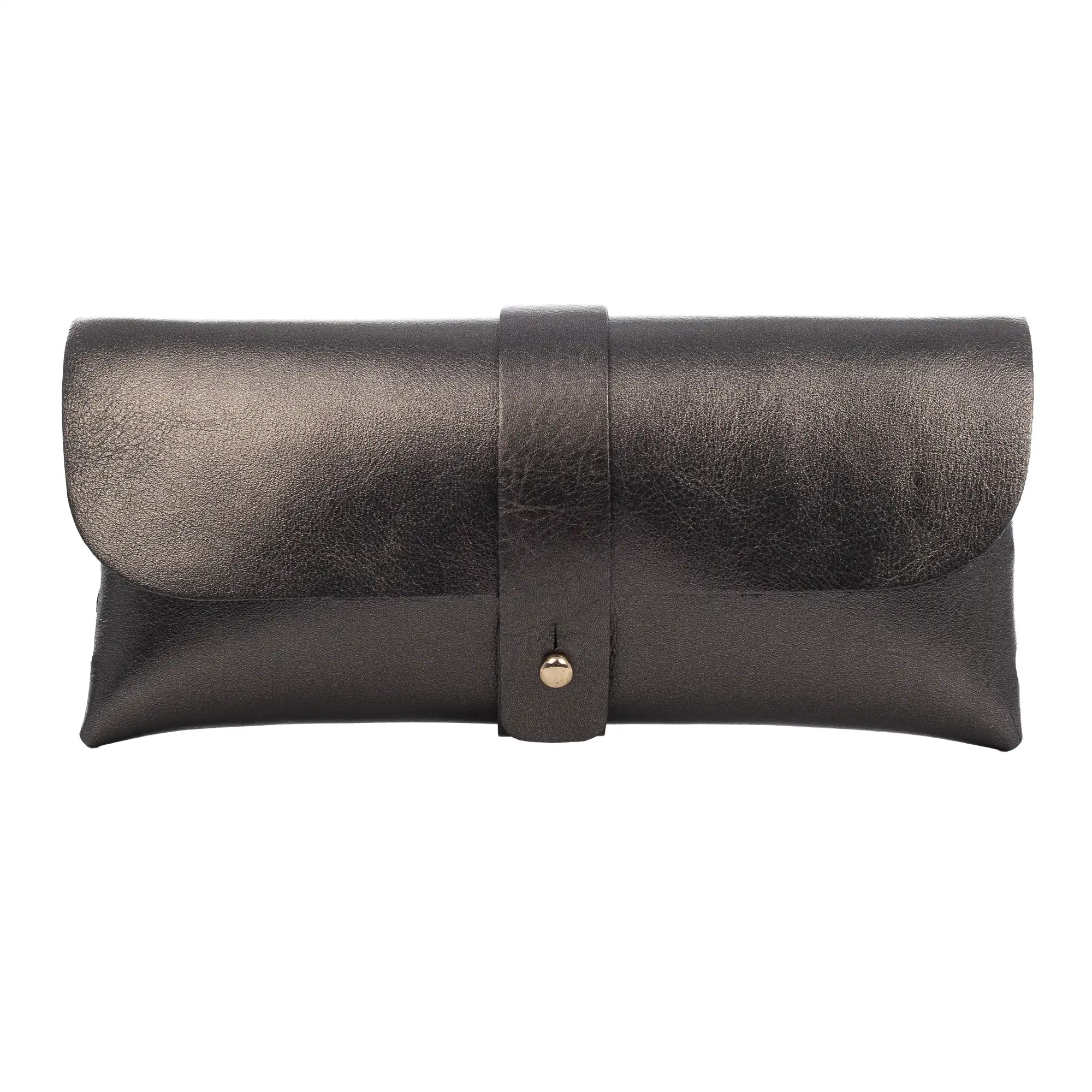 Argelato mini bolso de mano / cartera mujer. Piel auténtica Gamuza lacada brillante.